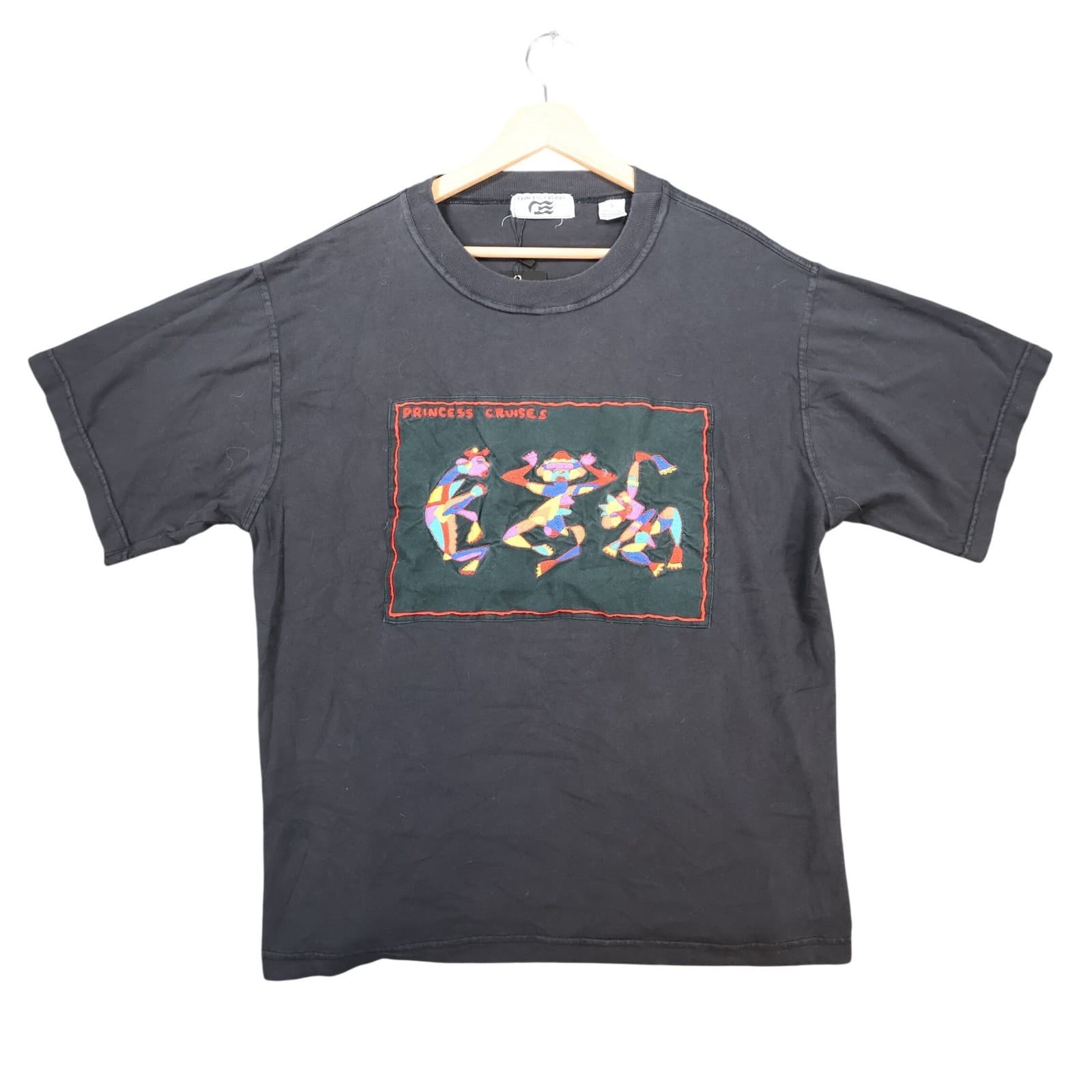 Princess Cruises T Shirt Mens Small Black Cotton Regular Fit Graphic Souvenir