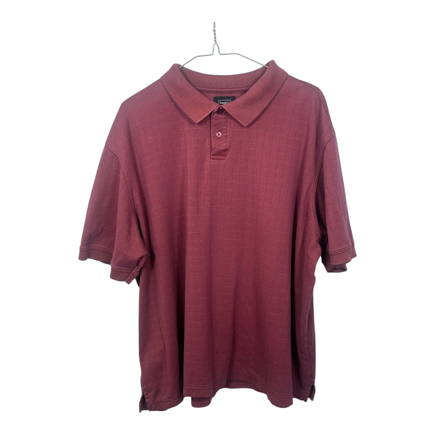 Haggar Men’s Polo Shirt Swift-Dry Burgundy XXL
