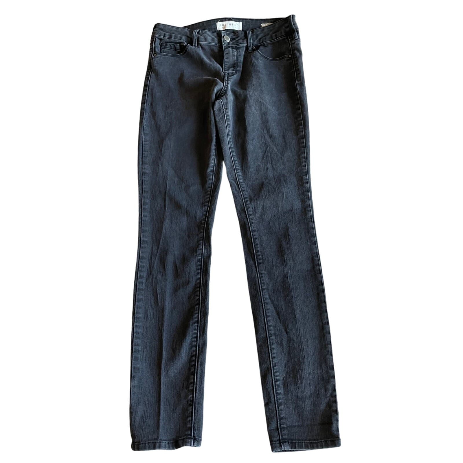 Bullhead Womens Size 26 Black Skinny Jeans Stretch Mid Rise