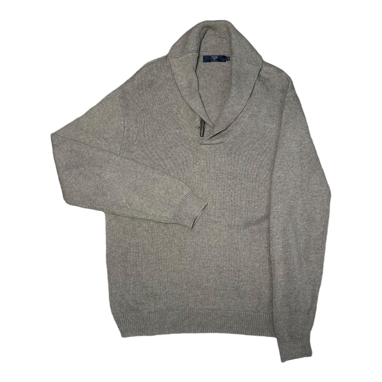 J. Crew Mens XL Beige Shawl Collar Pullover Sweater