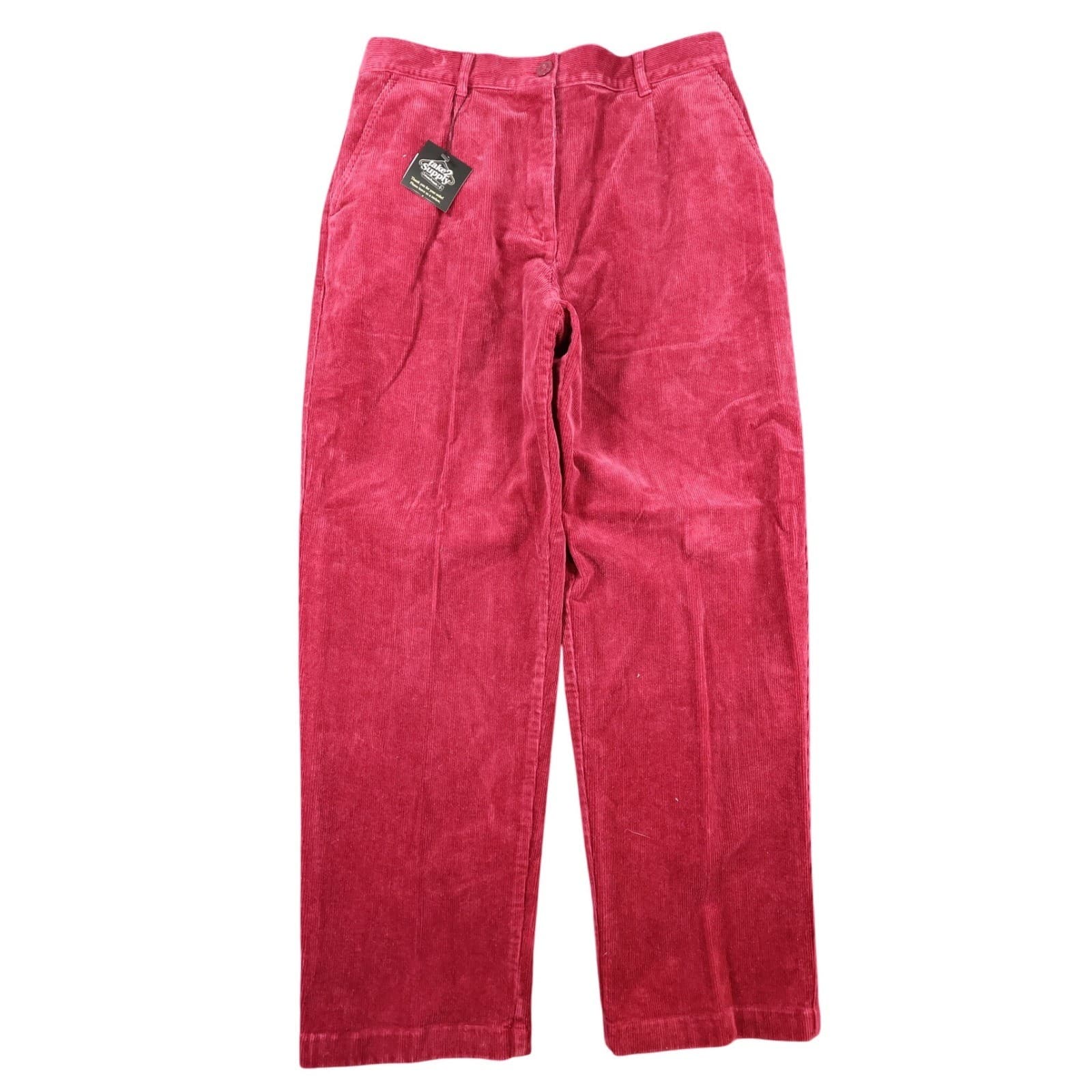 Vintage L.L.Bean Corduroy Pants Womens 12P Red Casual