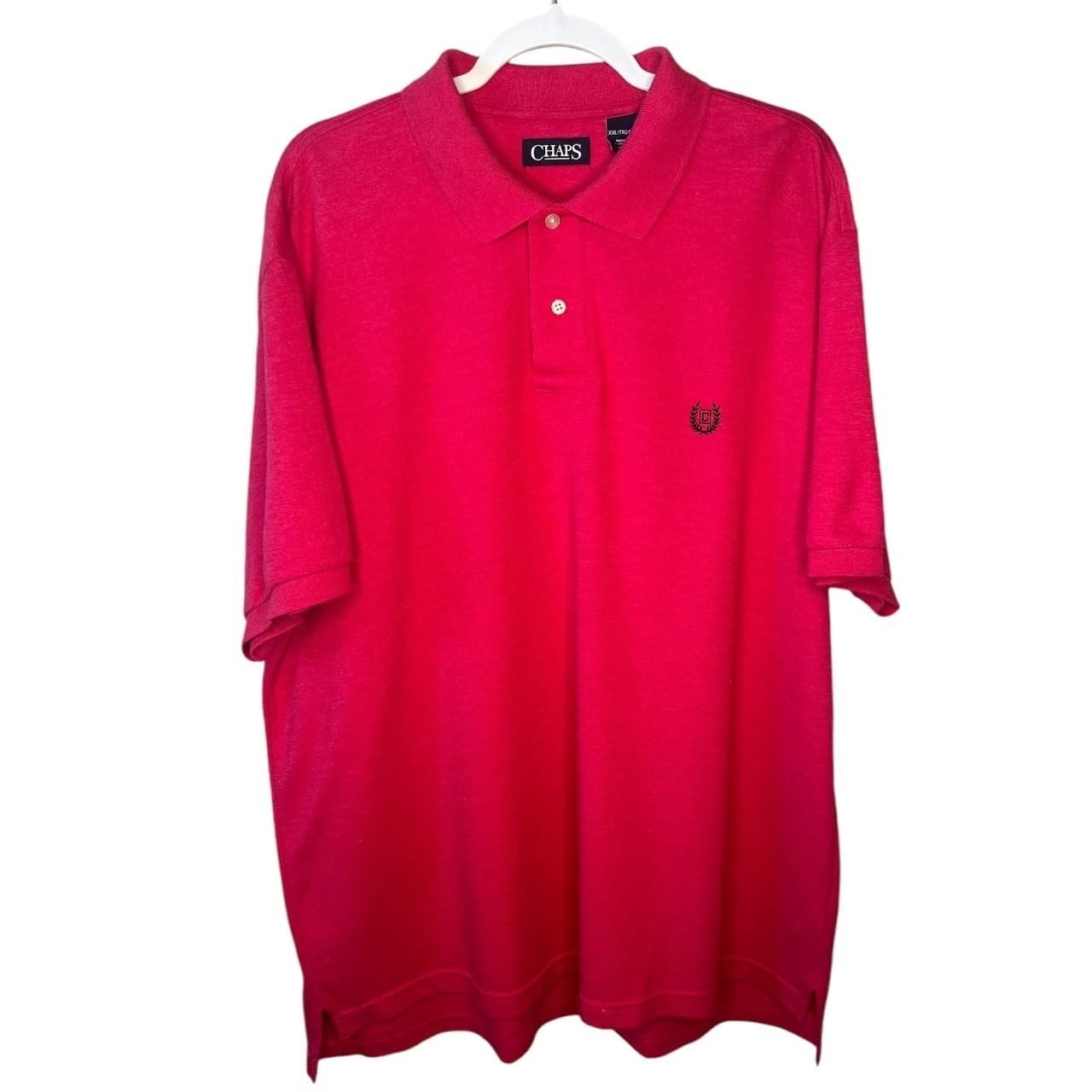 Chaps Men's XXL Red Short Sleeve Cotton Polo Shirt