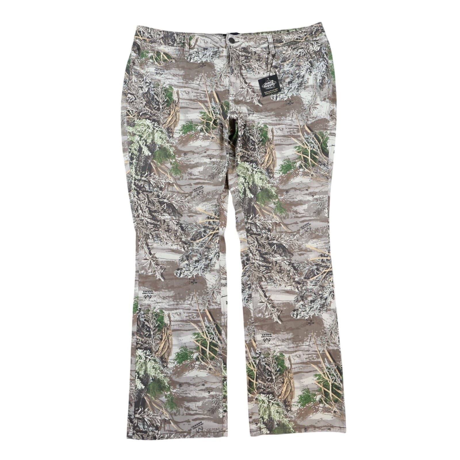 Realtree Camo Pants Womens 18 Brown Cotton Spandex Stretch Max-1 Hunting Outdoor