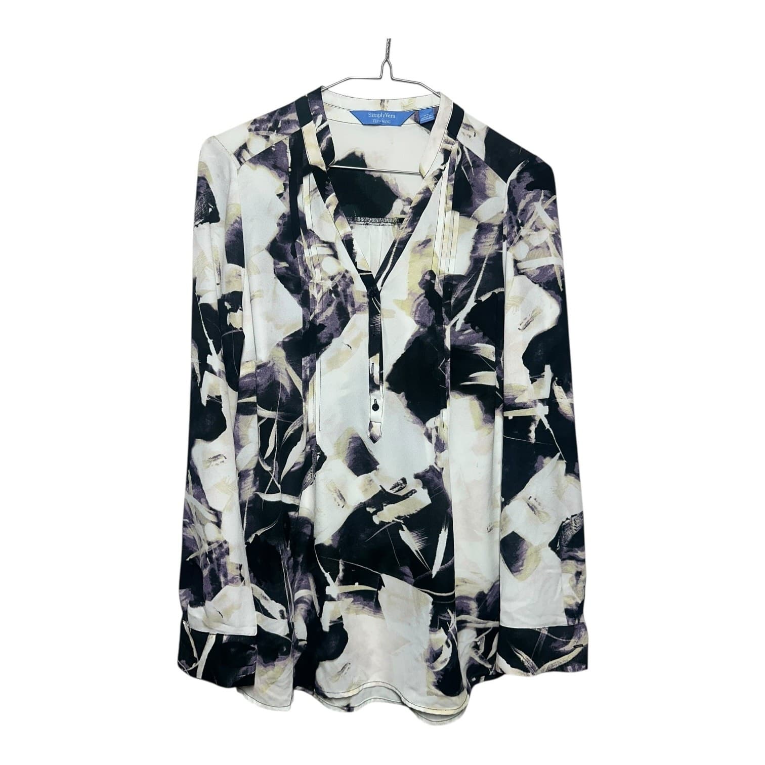 Simply Vera Vera Wang Women's Black, White, Cream Size XS Polyester