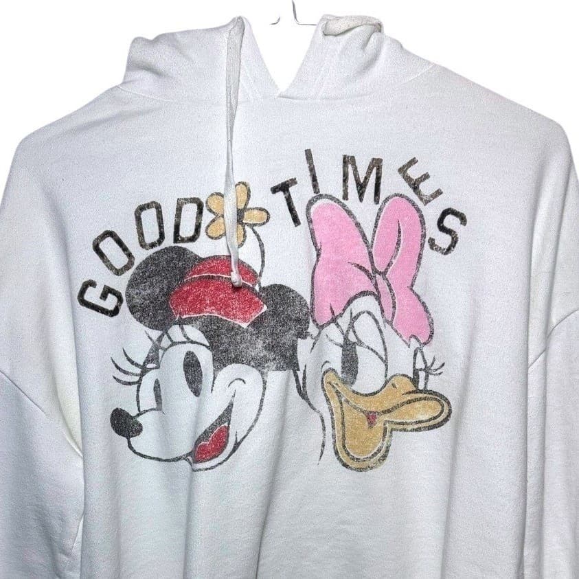 Vintage Disney Minnie Mouse Daisy Duck Good Times Graphic Hoodie Size Small