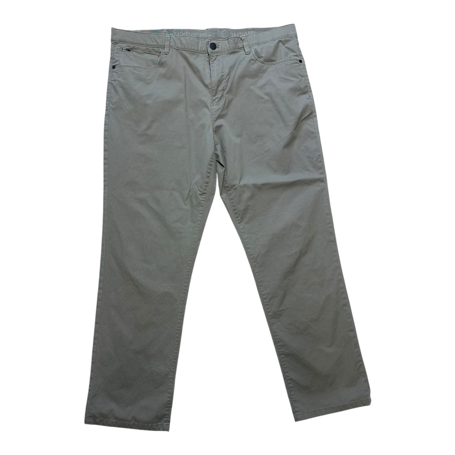 Weatherproof Men's Men's Chino Pants 38x30 Taupe Stretch Taupe Size 38 X 30