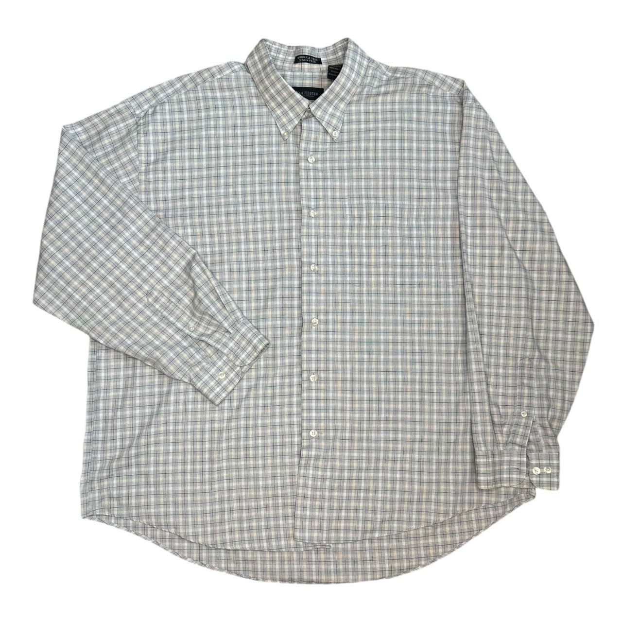 Mens Van Heusen Plaid Button Down Long Sleeve Shirt Classic Fit