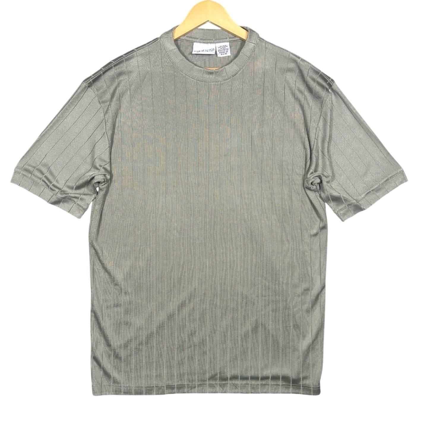 Irvine Park Men's Gray Striped Short Sleeve T-Shirt XLG