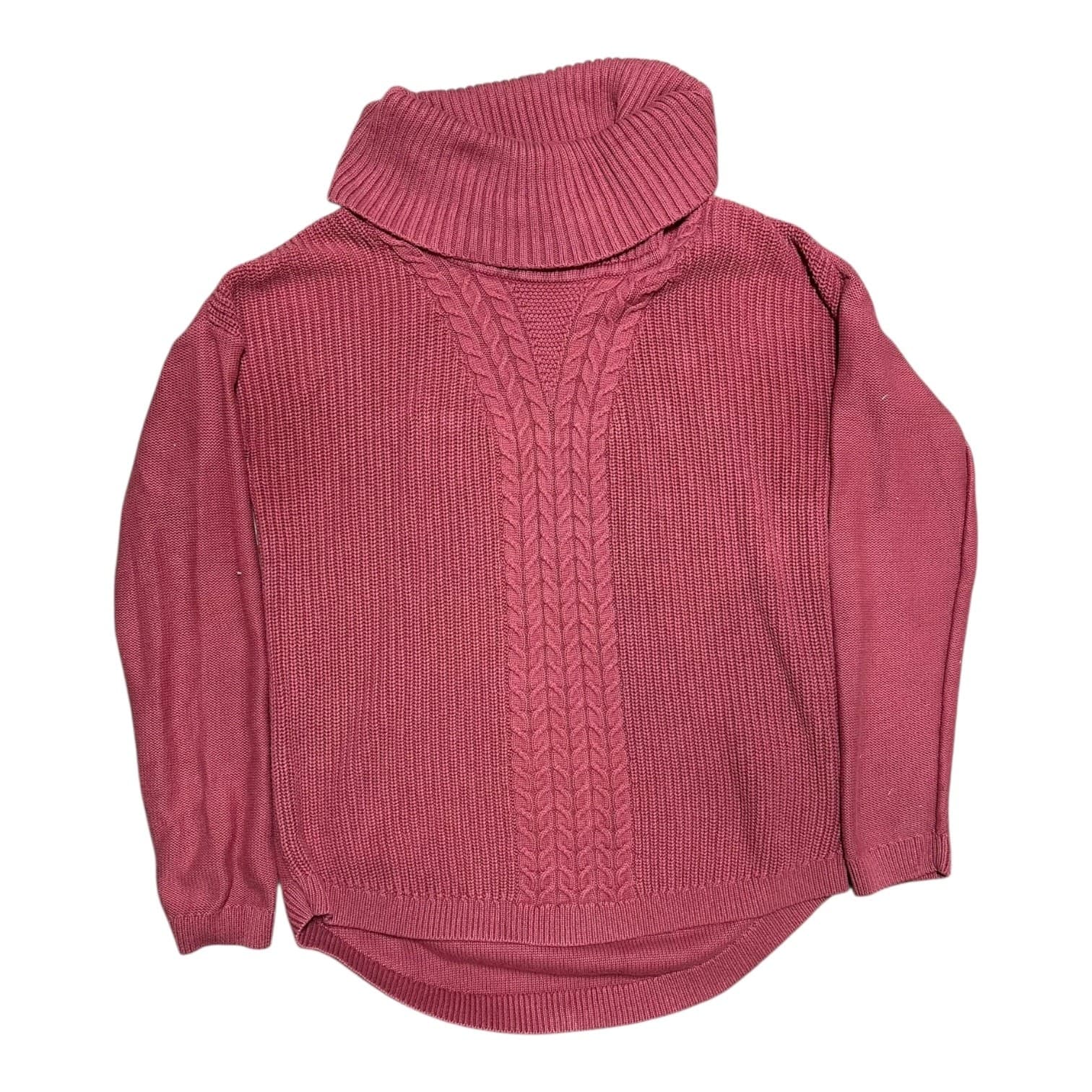 Banana Republic Women's Mauve Size M Cowl Cable Knit Sweater