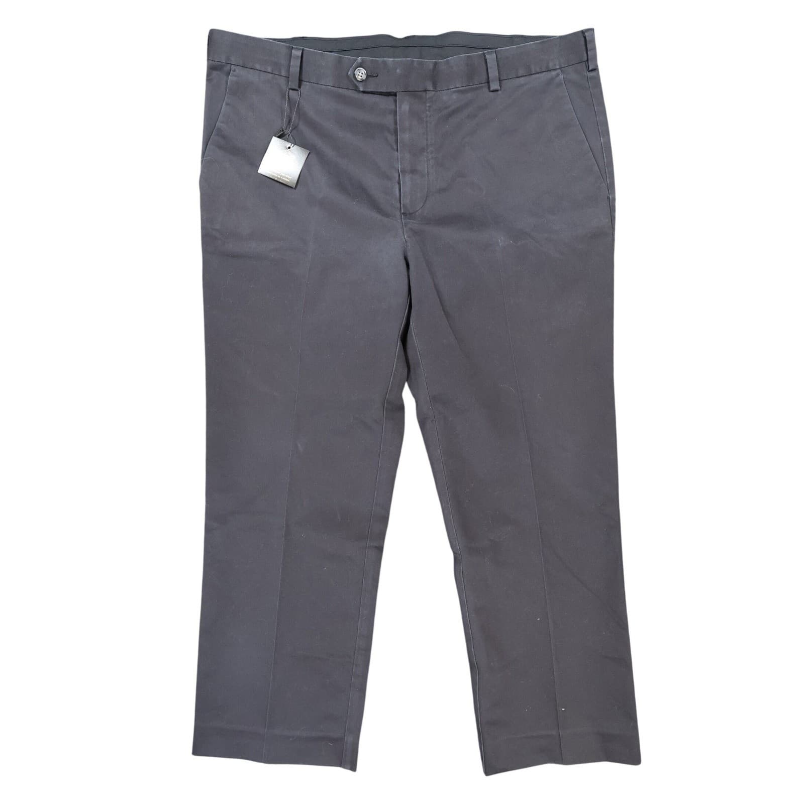 Roundtree & Yorke Chino Pants Mens 38x28 Black Excellent Stretch Twill