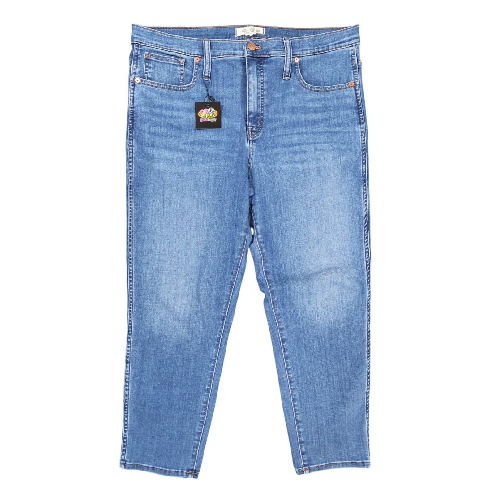 Madewell Jeans Womens 32 Blue Excellent High Rise Skinny Crop ND253 DM4456