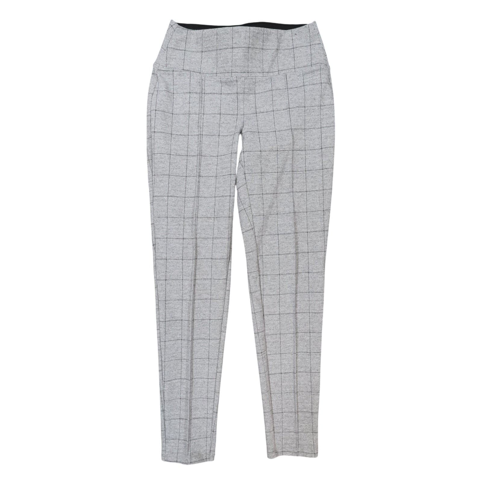 Nine West Legging Women S Gray Excellent Plaid Windowpane High Rise Pants