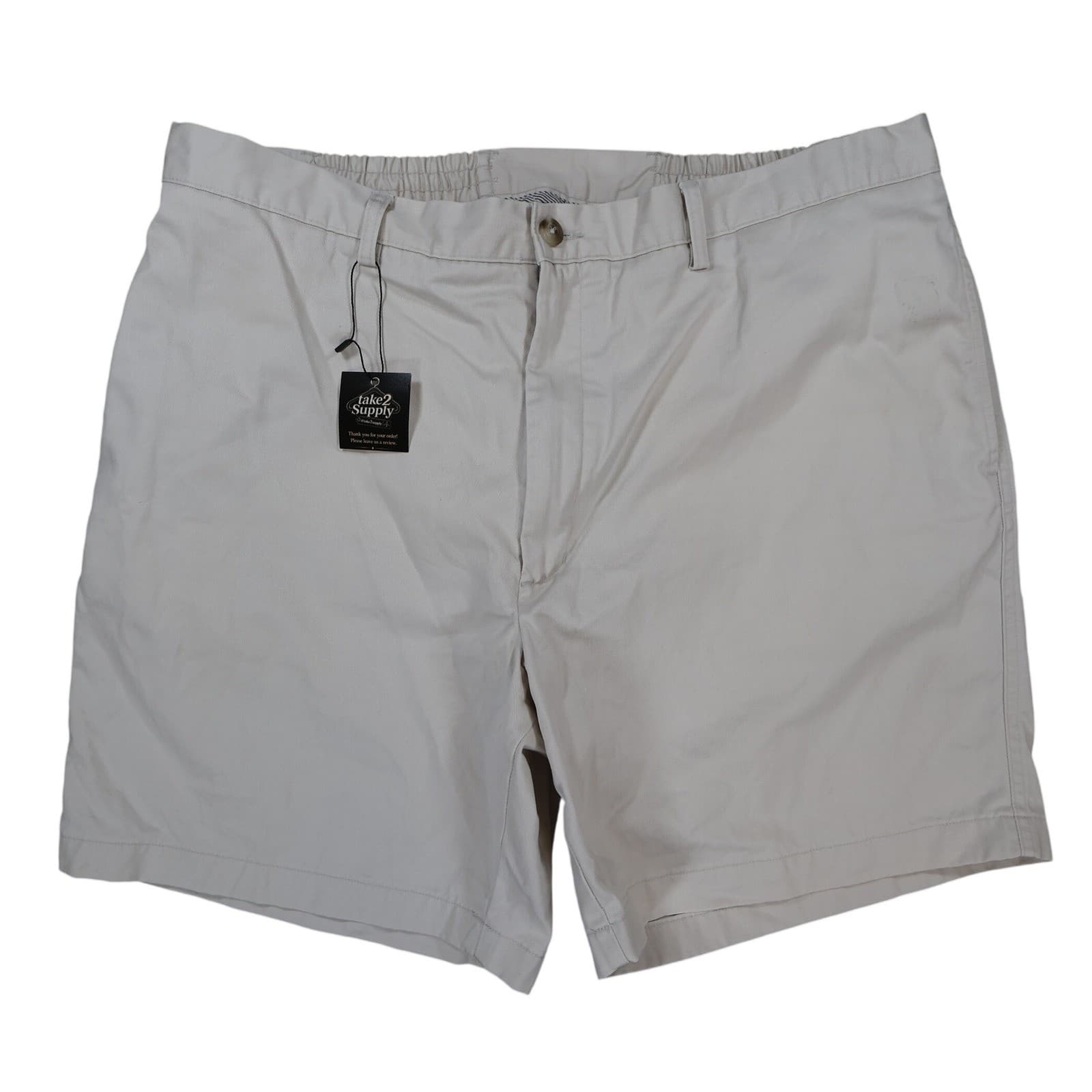 Roundtree & Yorke Shorts Mens 42 Tan Excellent Easy Care Cotton Chino