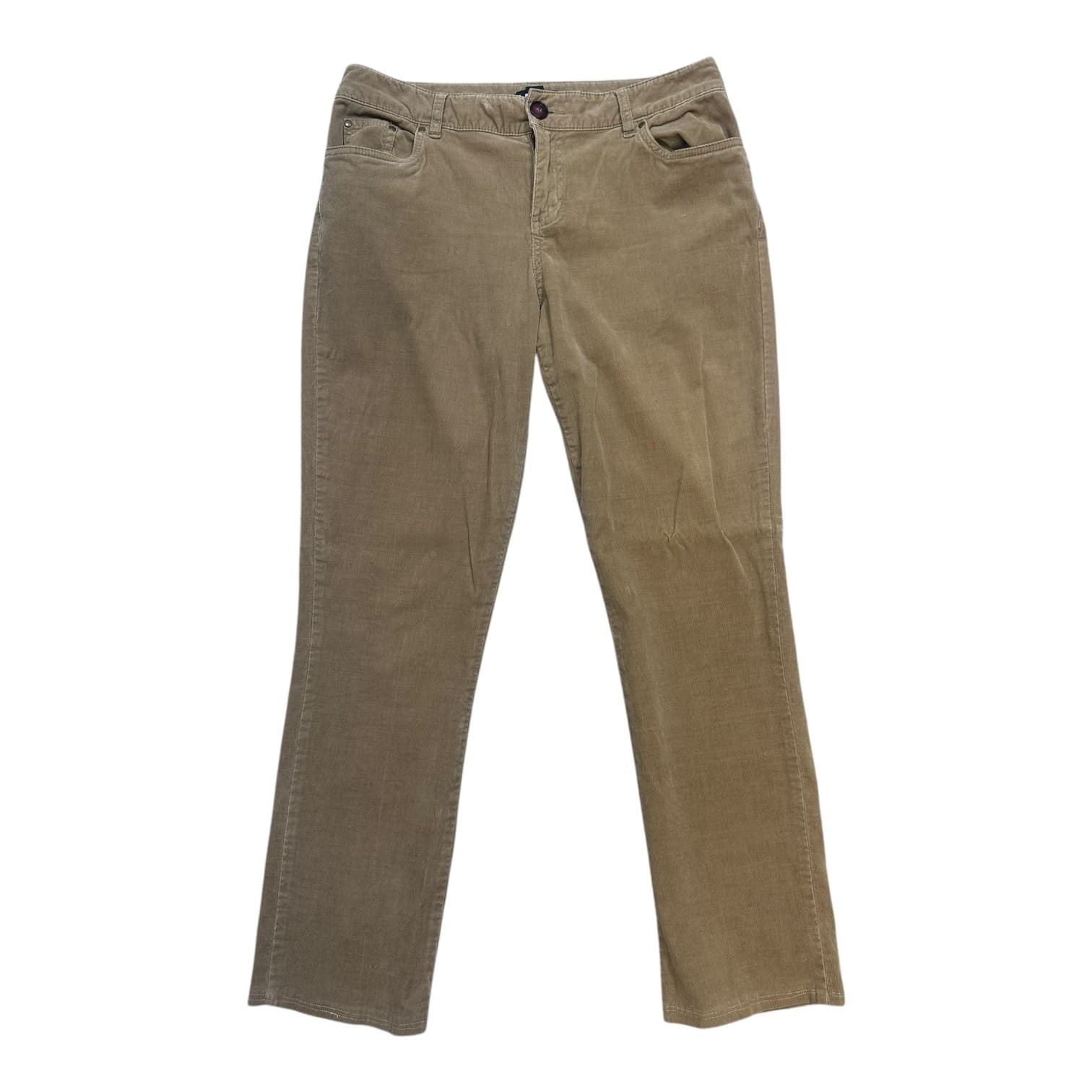 Tribal Women's Size 8 Khaki Corduroy Straight Leg Casual Pants