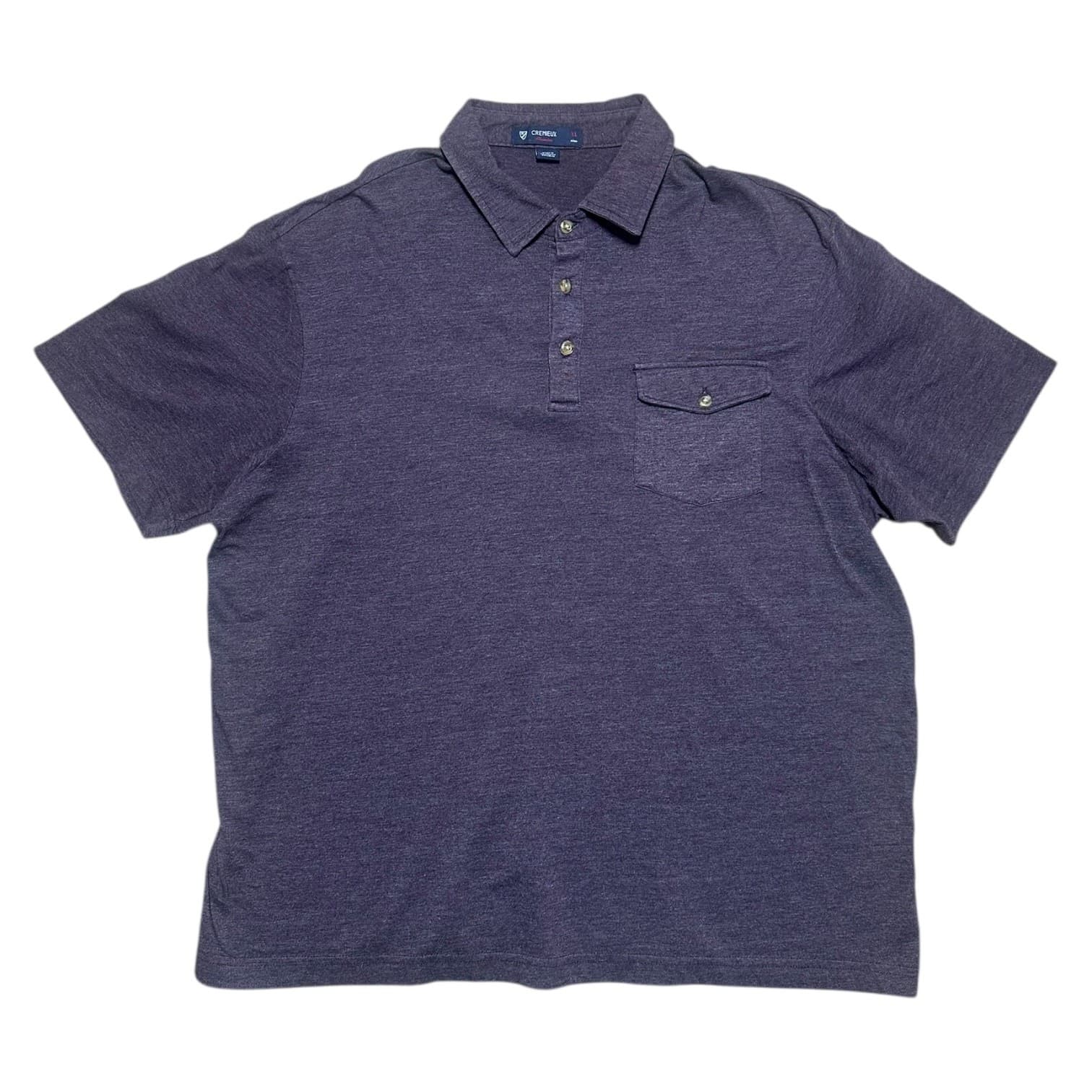 Cremieux Men's XL Dark Purple Short Sleeve Polo Shirt Pocket
