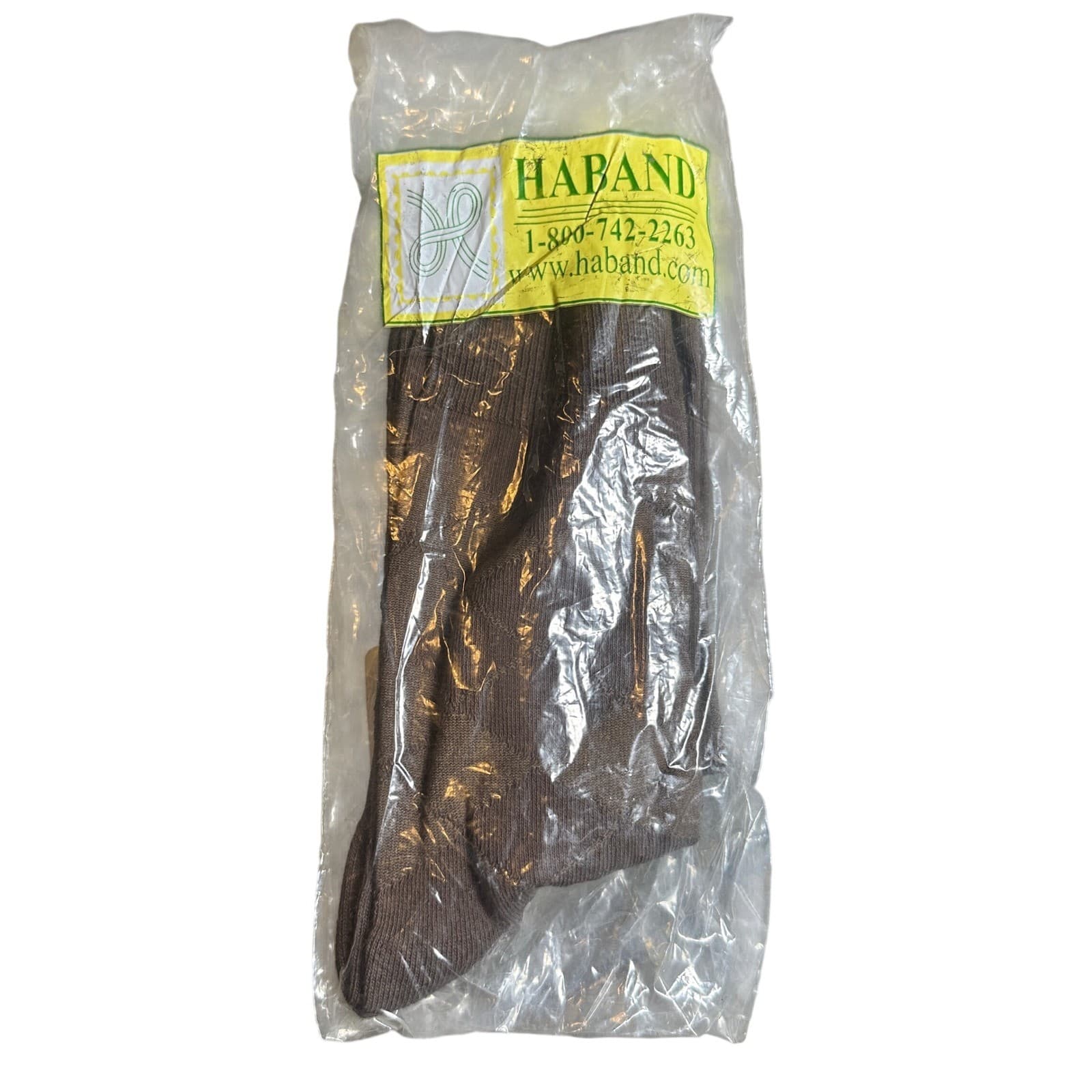 Vintage Haband Dress Socks Men 10-13 Brown New Argyle Cotton Blend Classic
