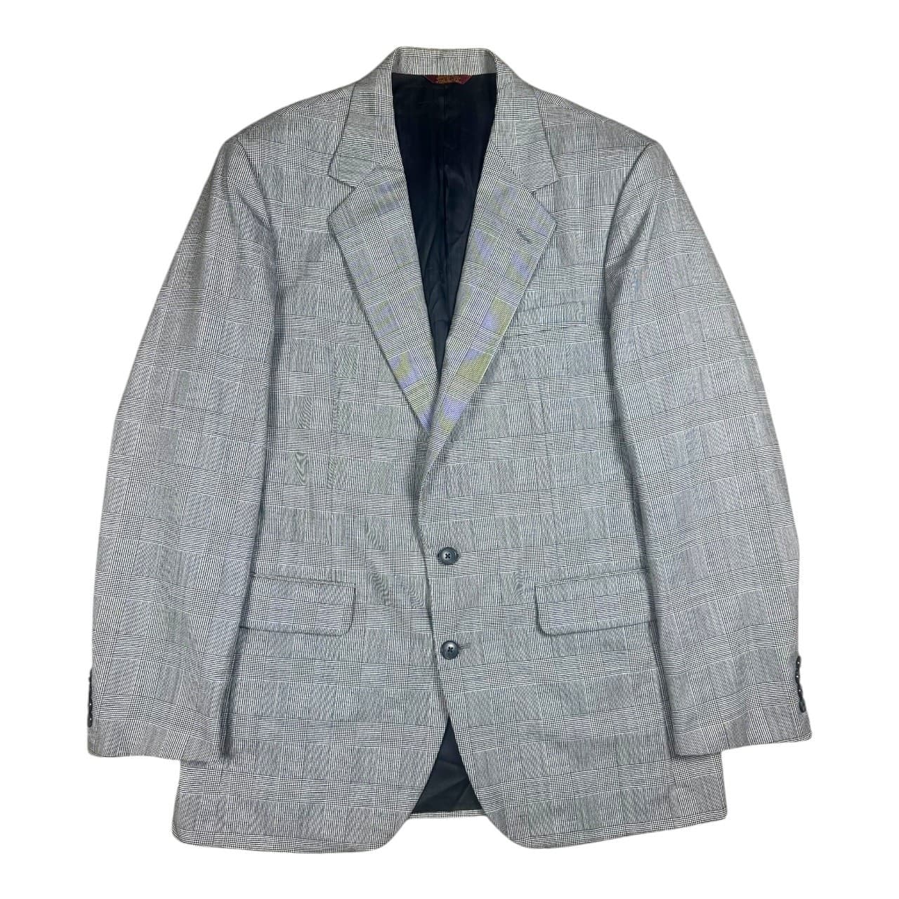 Corbin Ltd Bates Bros Mens Plaid Blazer Sport Coat 44R Gray Blue
