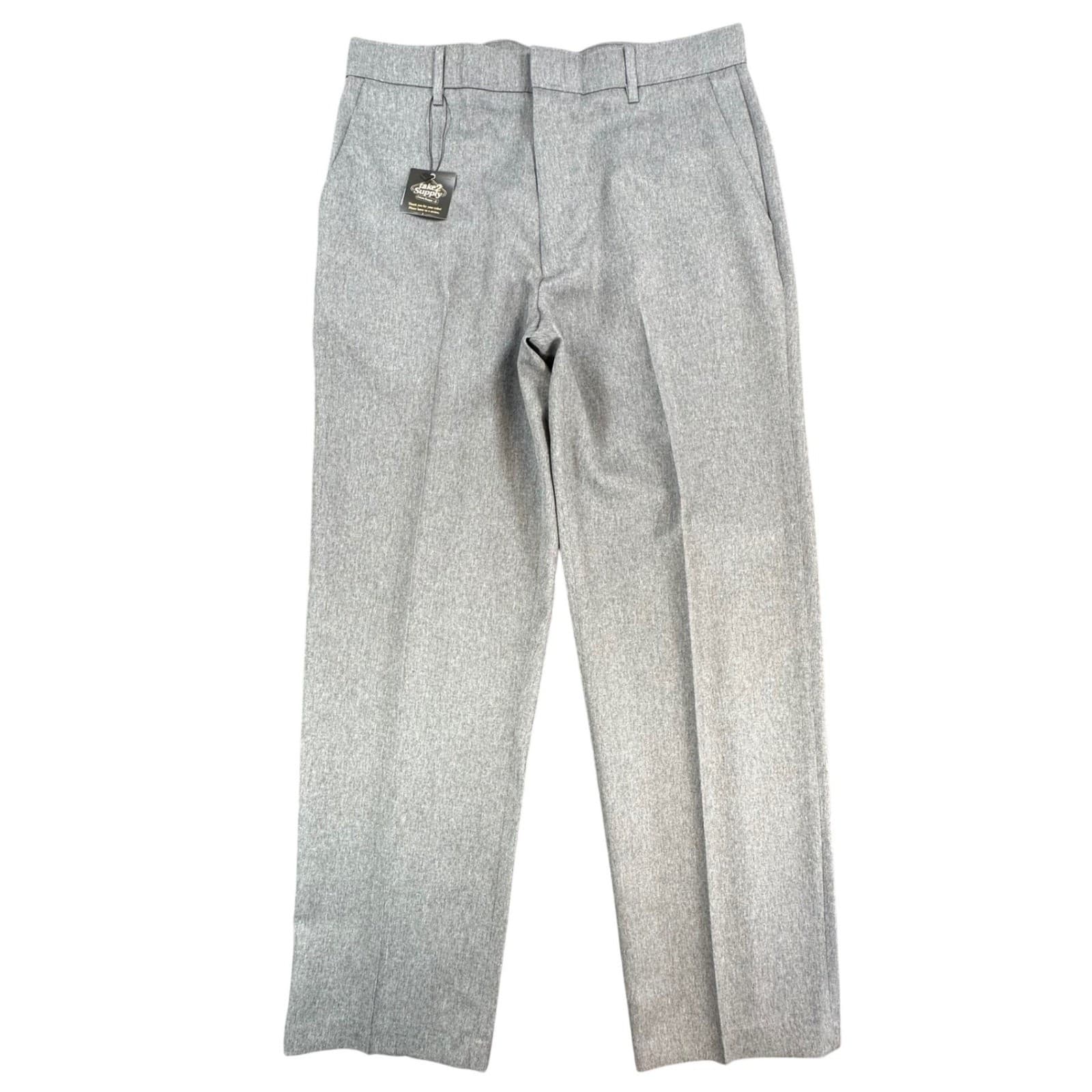 Levi Strauss Action Slacks Mens 34x30 Gray Polyester Dress Pants Regular Fit