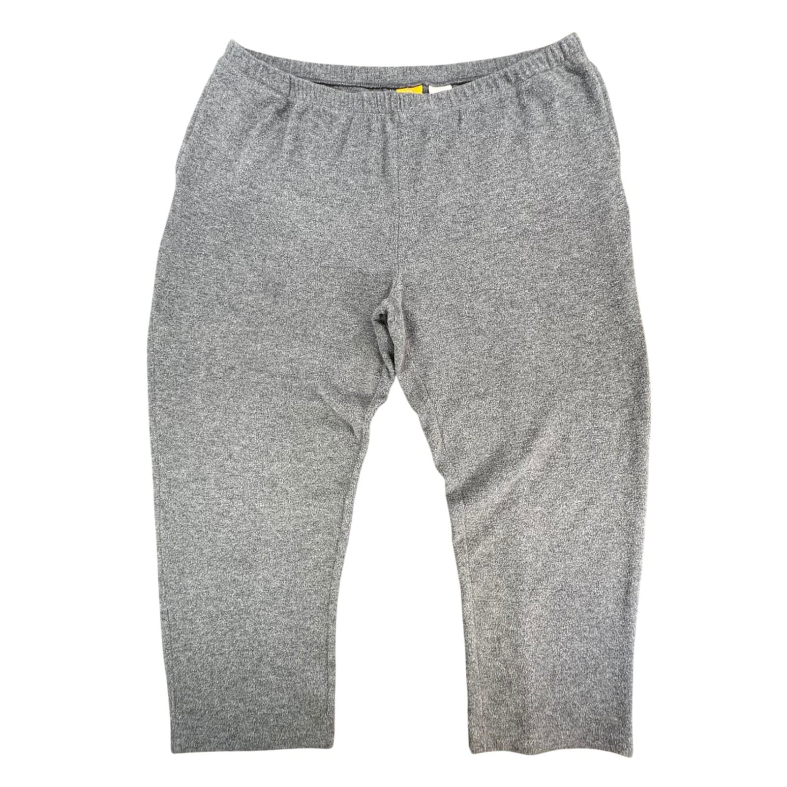 Ruby Rd Pants Womens 3X Gray Polyester Rayon Relaxed Elastic Waist Casual