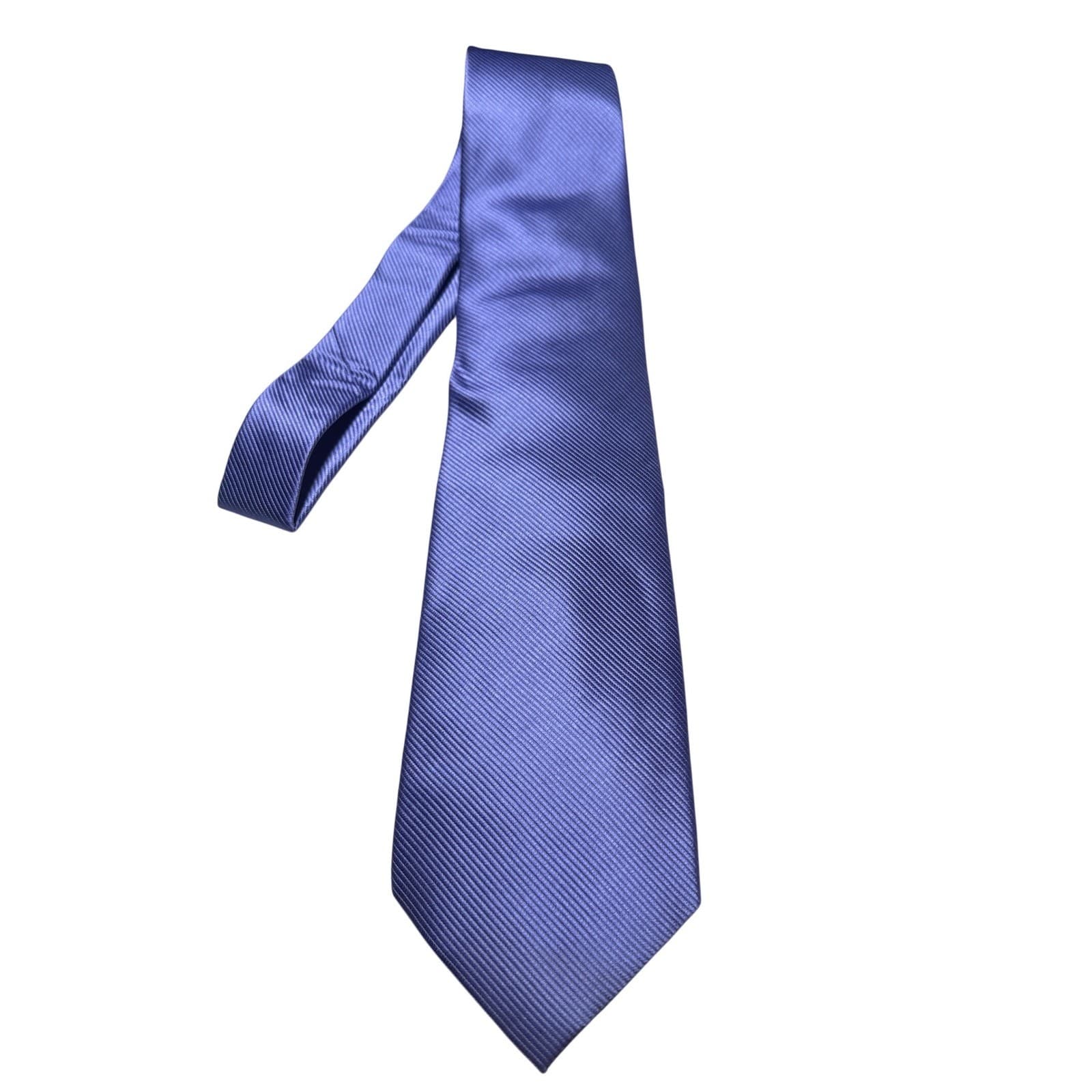 Bachrach Mens Purple Ribbed 100% Silk Handmade Necktie NWT