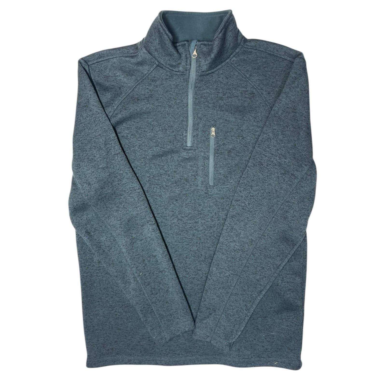 Magellan Outdoors Men’s Small Blue Fleece Sweater – Cozy Outdoor Layer (Flaw)