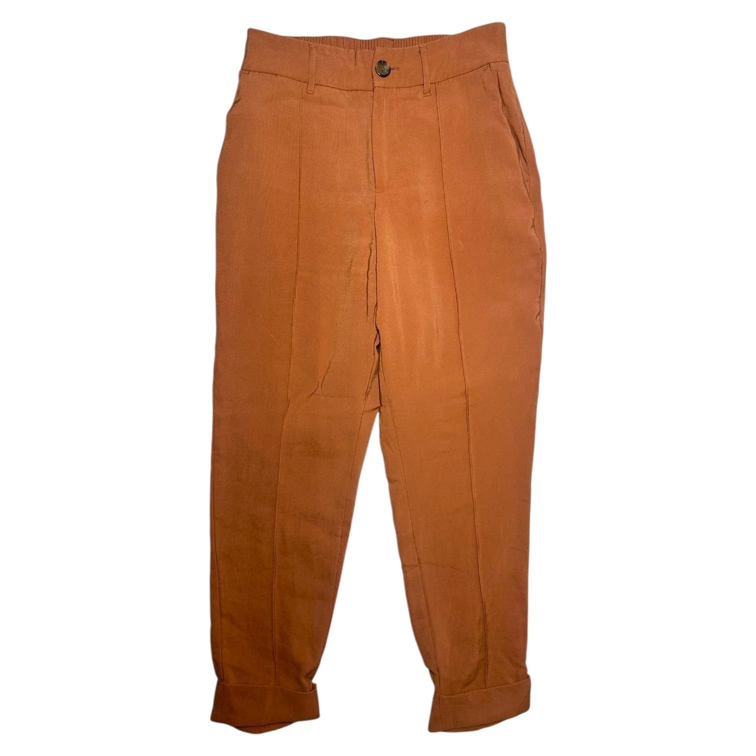A New Day Women's Size 2 Terracotta High Rise Tapered Cuff Ankle Pants