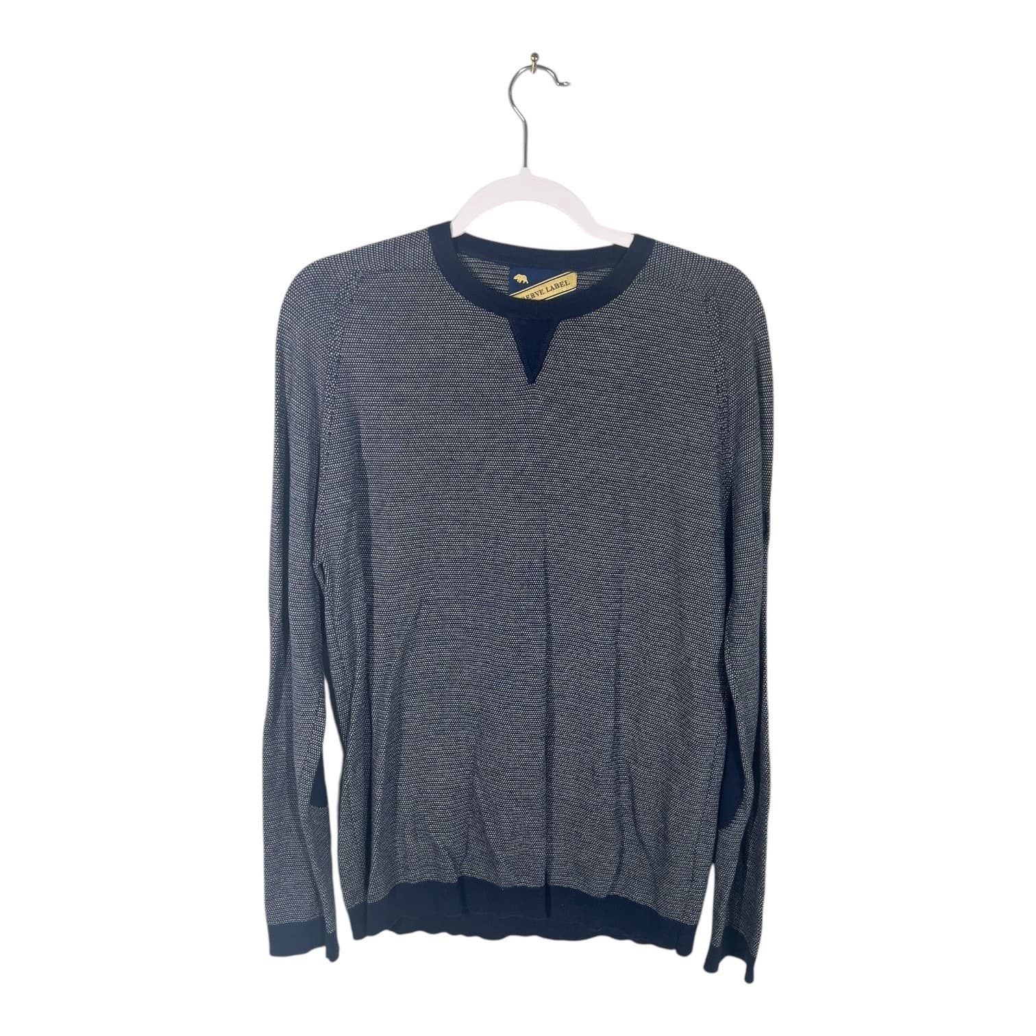 Onward Reserve Men’s XL Blue & White Long-Sleeve Knit Sweater