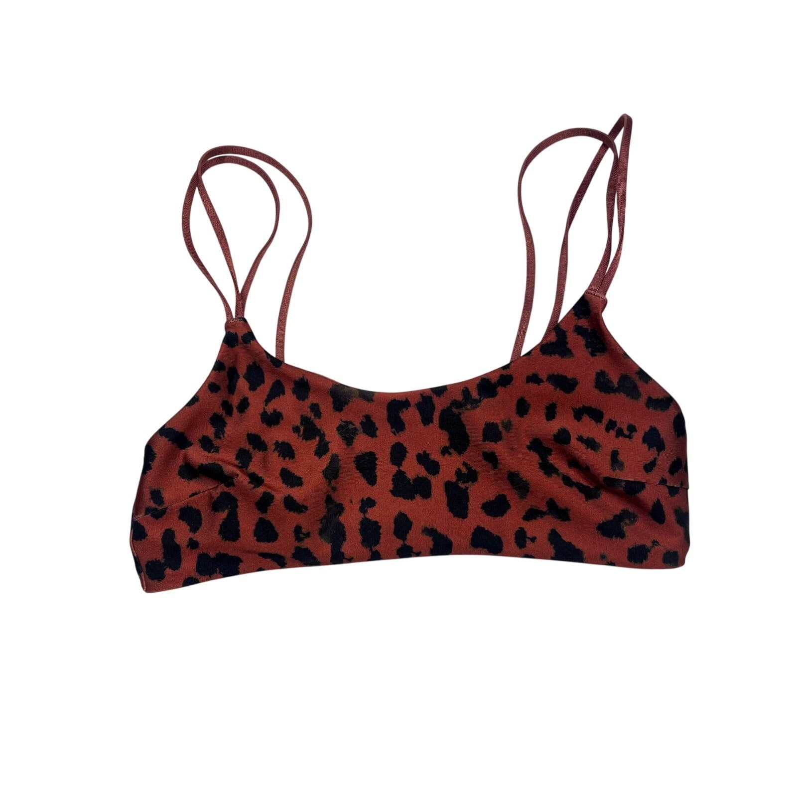 H&M Women’s Size 4 Cheetah Print Bikini Top | Burnt Orange Swimwear