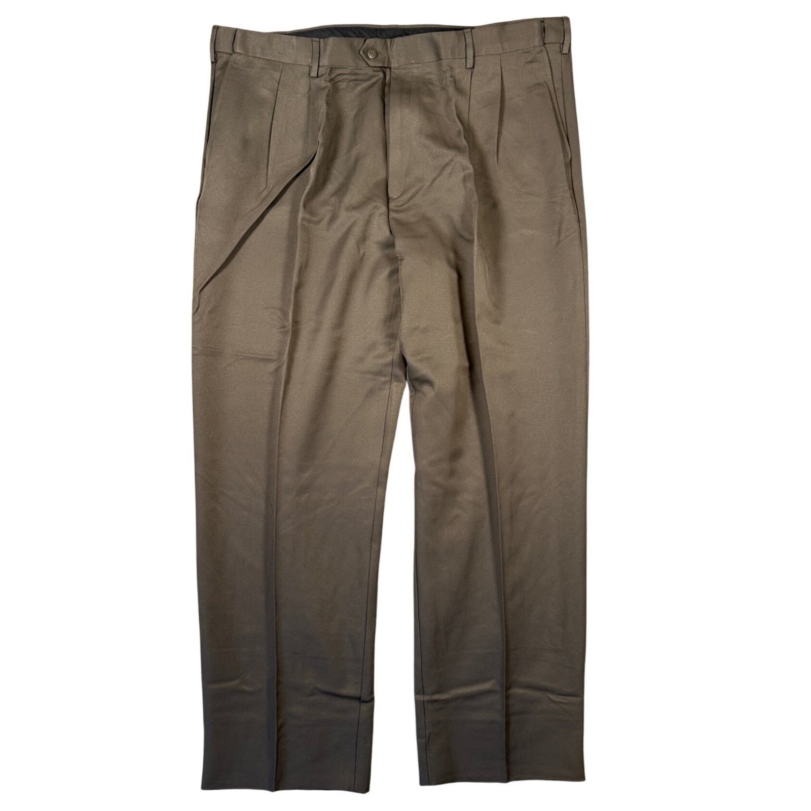 Savane Pleated Dress Pants Mens Size 44 Brown 43x32.5