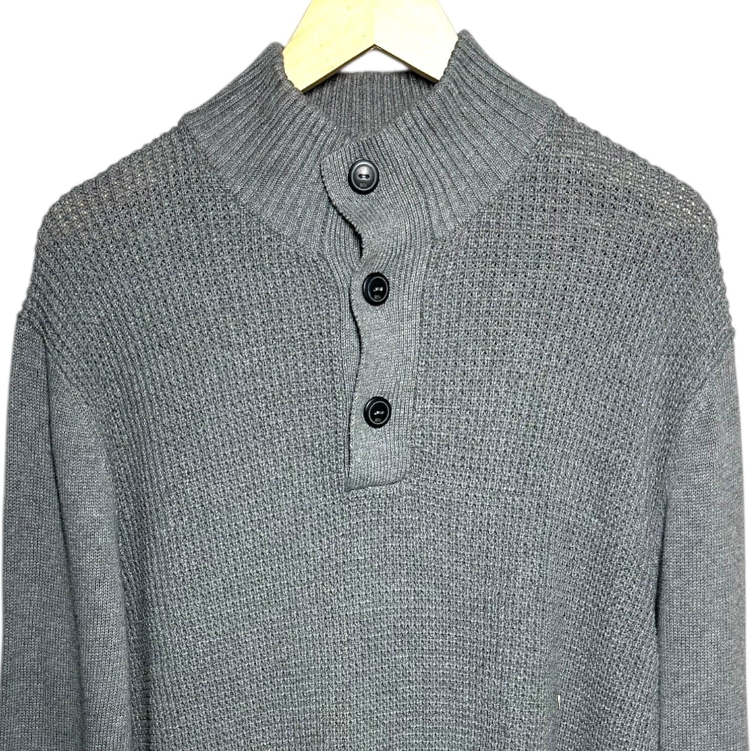 NWT Weatherproof Vintage Men's Mock Neck Pullover Sweater Gray Size M