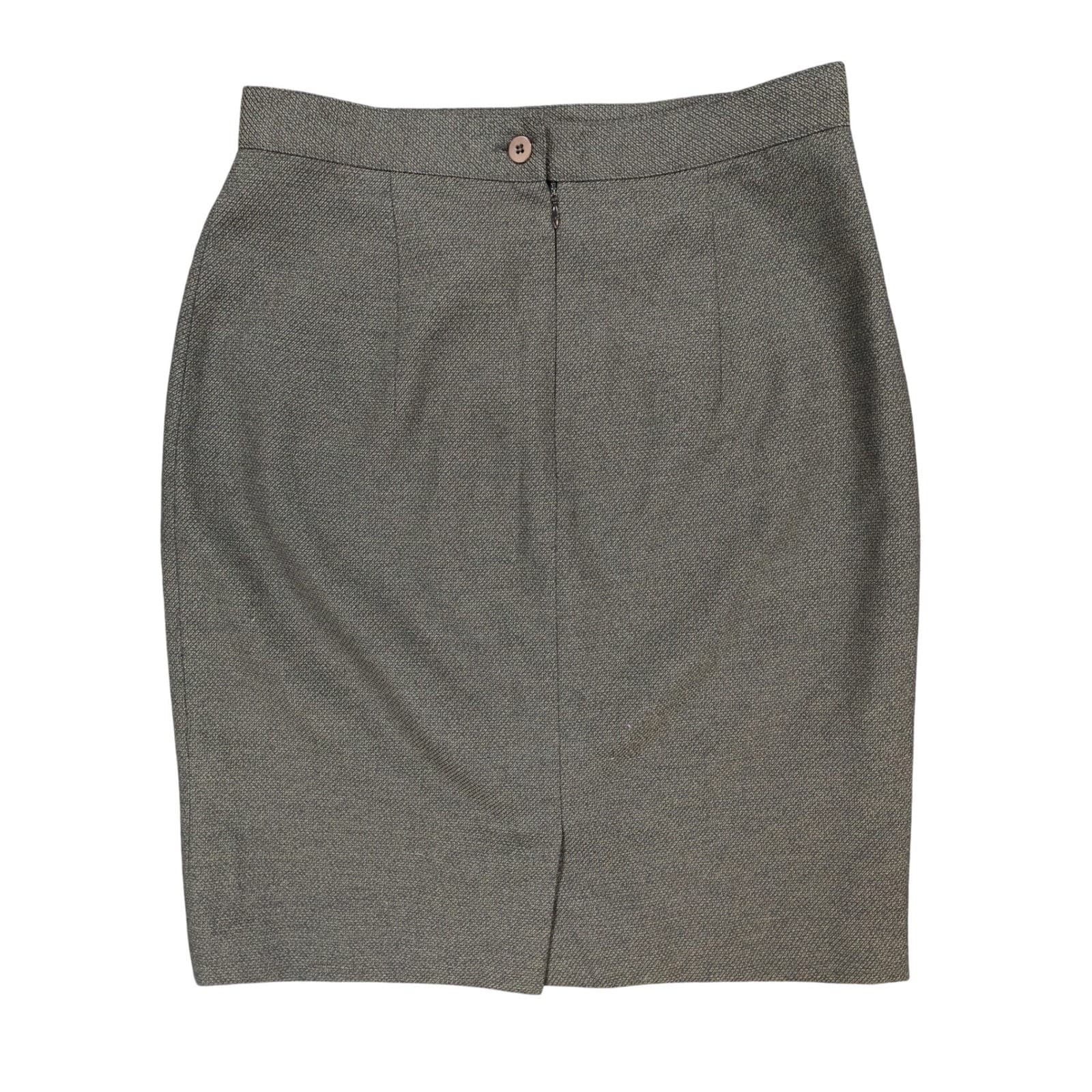 Georgiou Studio Pencil Skirt Womens 8 Green Textured Professional