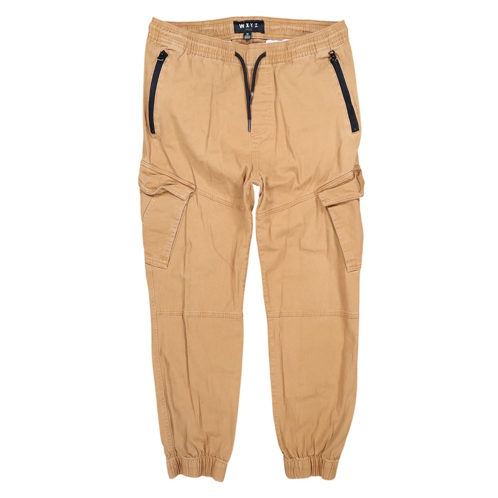 WXYZ Cargo Jogger Pants Mens M Tan Cotton Spandex Regular Utility Streetwear