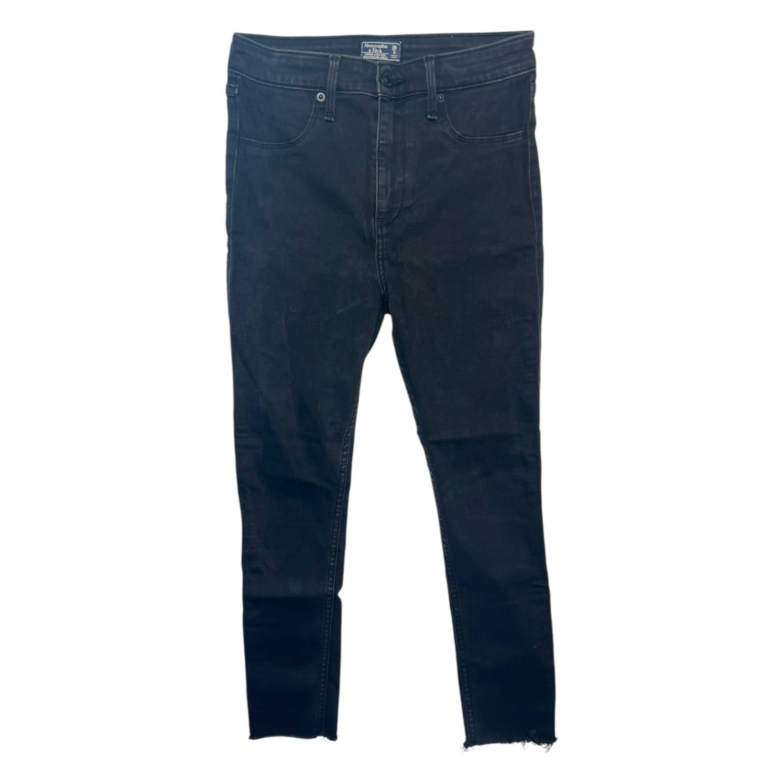 Abercrombie Fitch Simone High Rise Jean Legging Ankle Black Womens Size 26