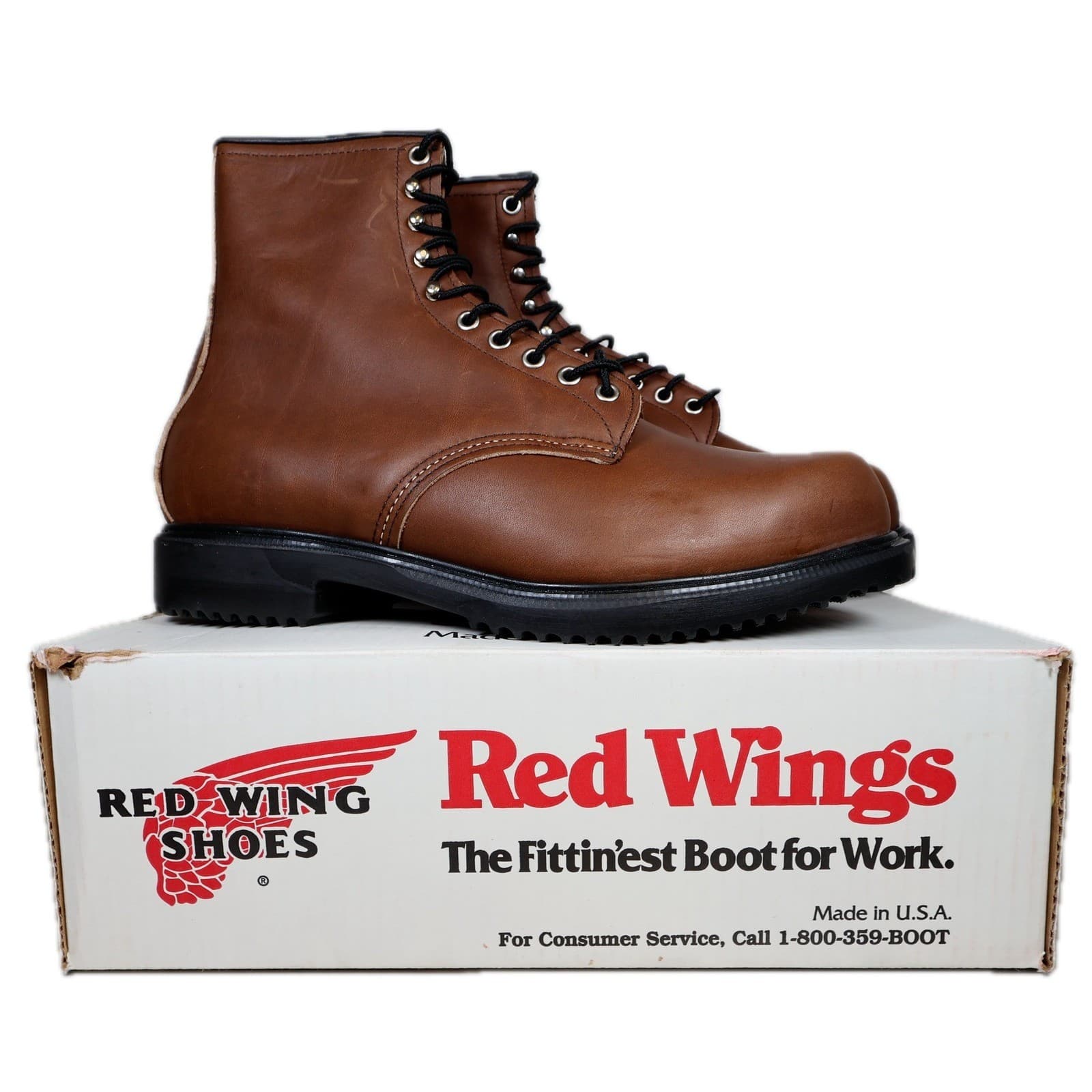 Red Wing Work Boots Mens 12 Brown Leather Insulated Lace Up Made In USA 1212