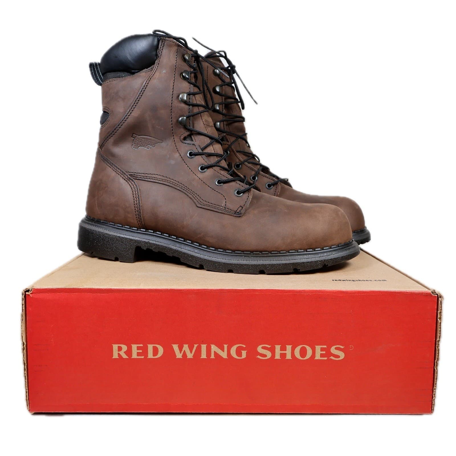 Red Wing DynaForce 1411 Work Boots Mens 13 Brown Leather Waterproof USA
