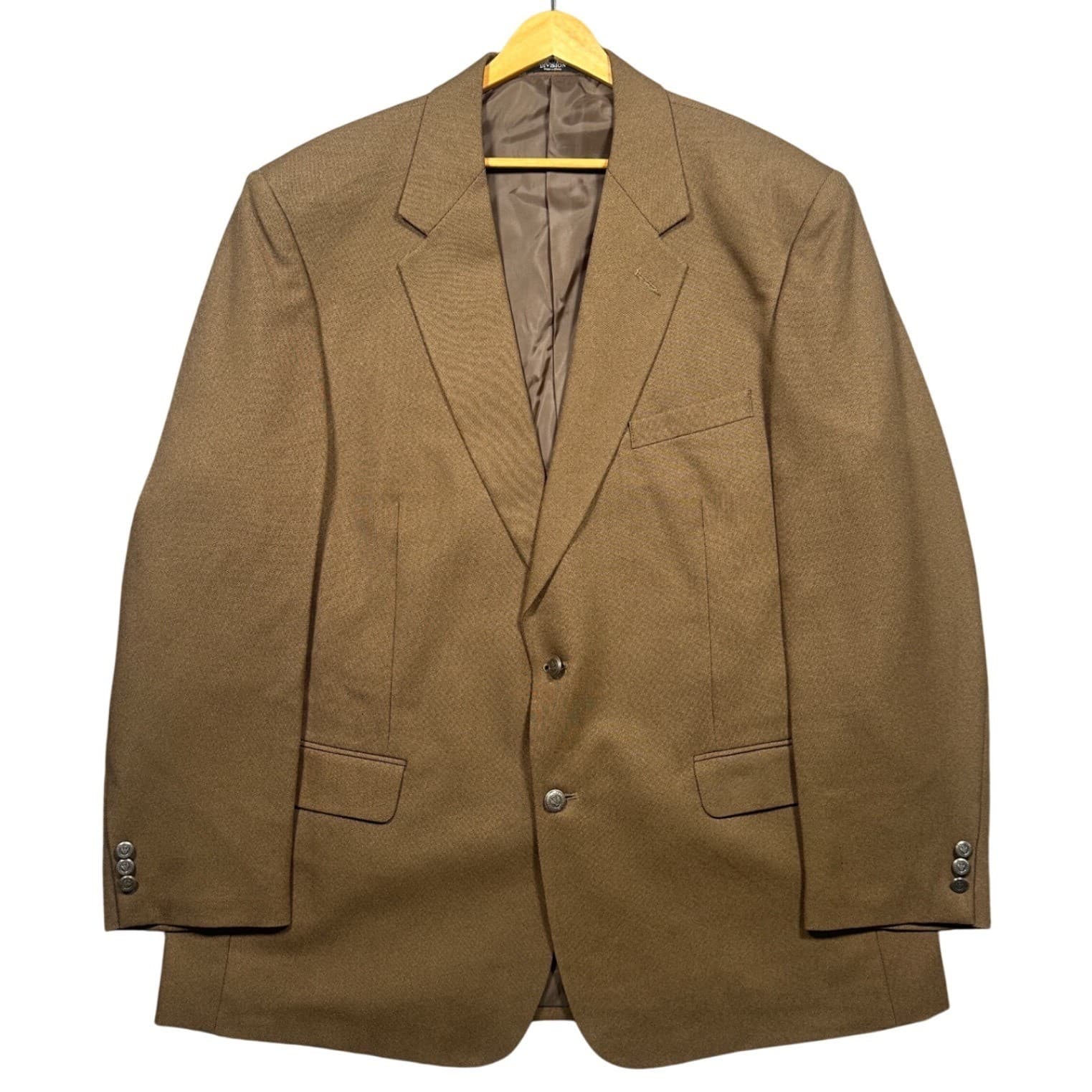 Haband Executive Division Blazer Mens 48L Brown 2 Button Sport Coat