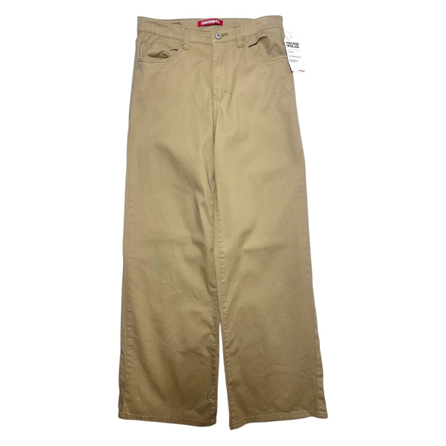 Unionbay Juniors High Rise Wide Leg Pants Sandy Brown Size 9