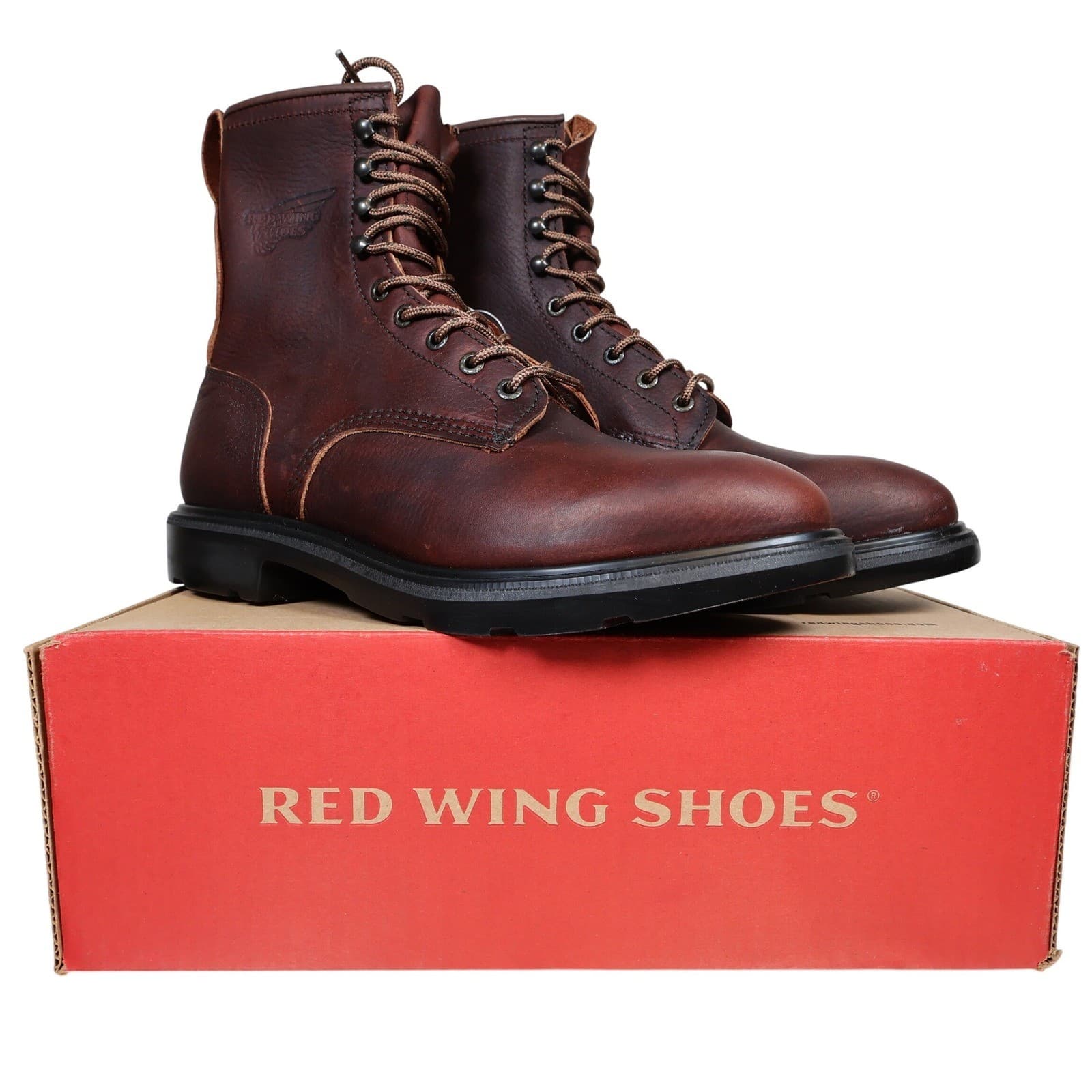 Red Wing 931 Work Boots Mens 9.5 Brown Leather SuperSole USA Made Deadstock