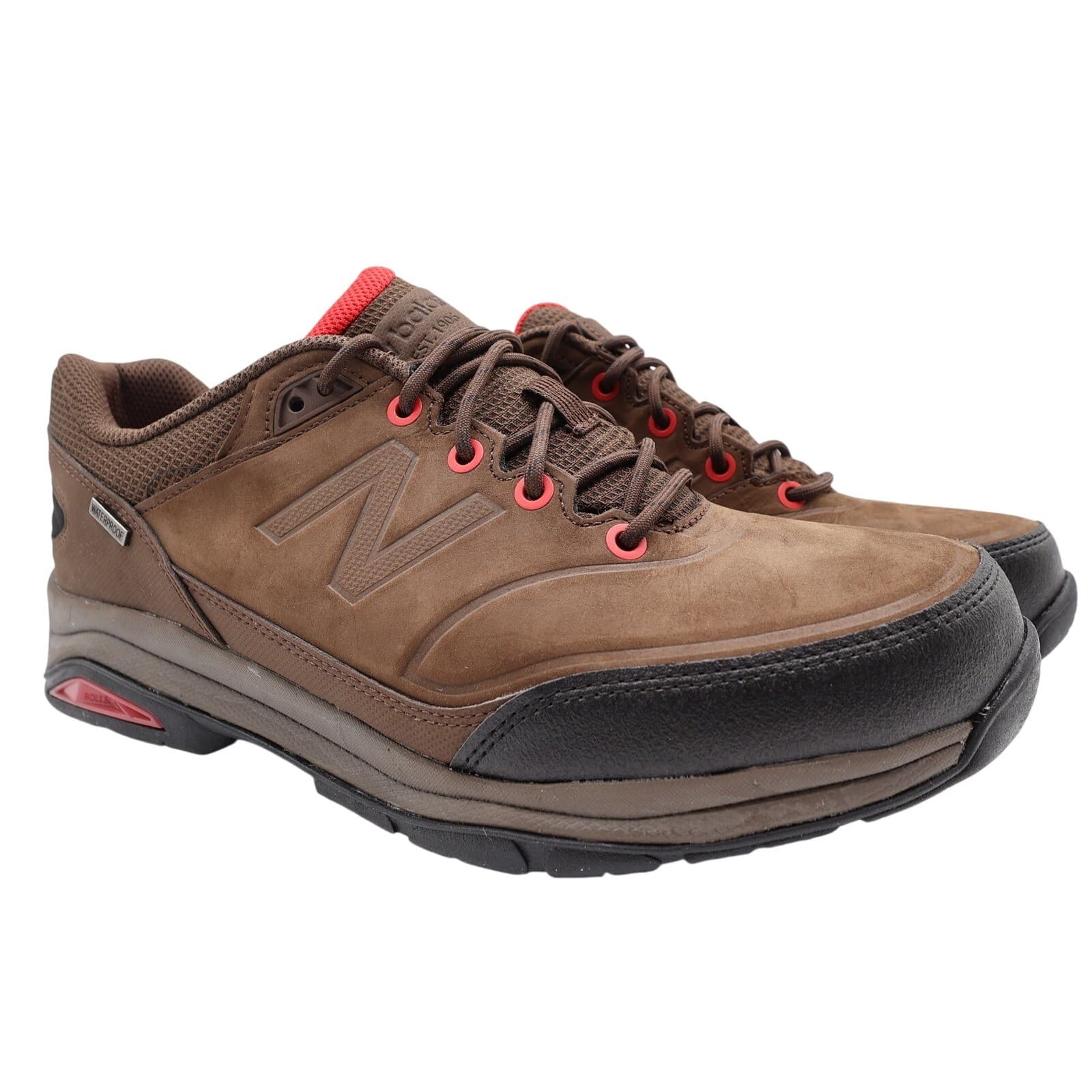 New Balance MW1300BR Walking Shoes Mens 10 Brown Leather Waterproof Rollbar