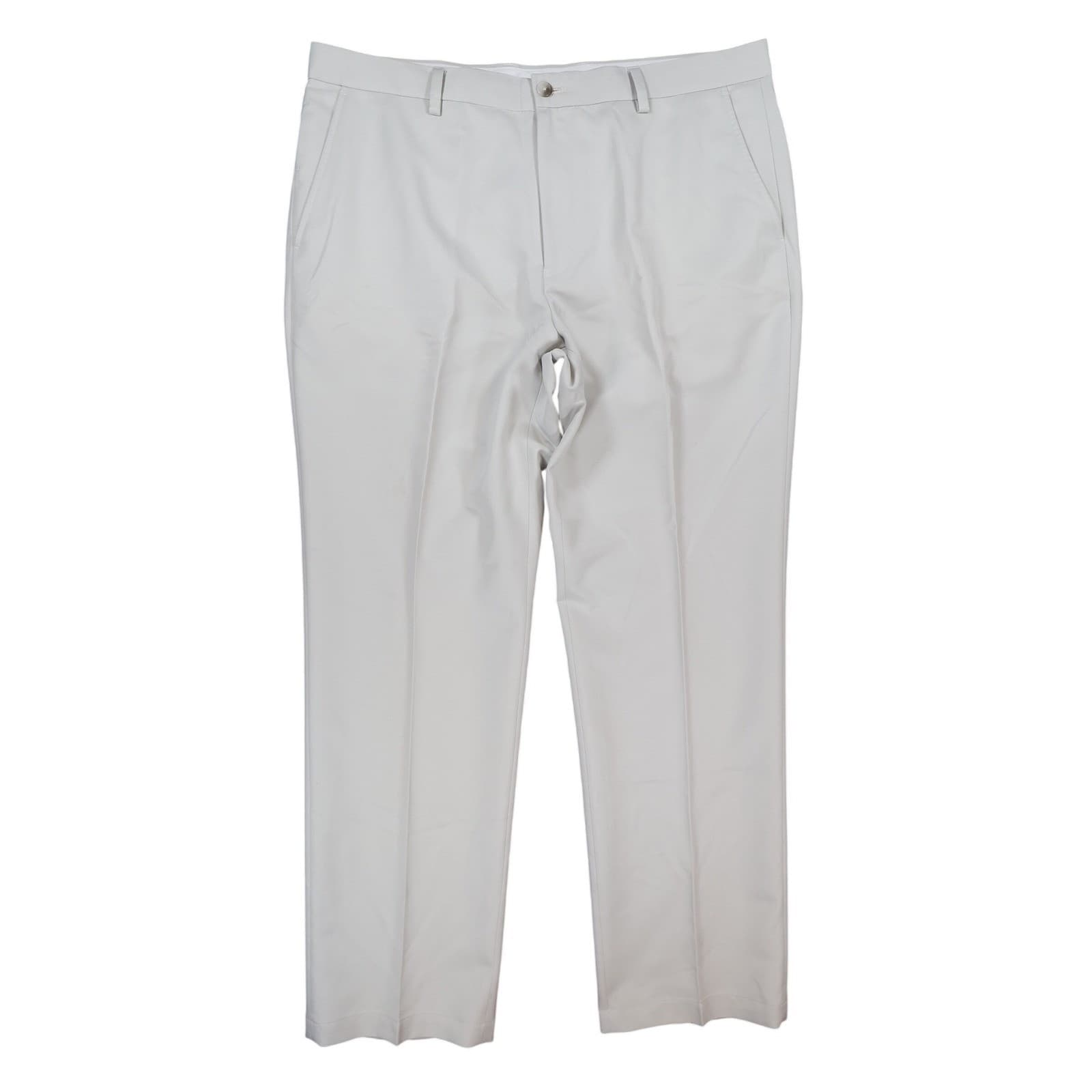 Greg Norman Golf Pants Mens 38x32 Beige Polyester Five Iron Regular Trousers