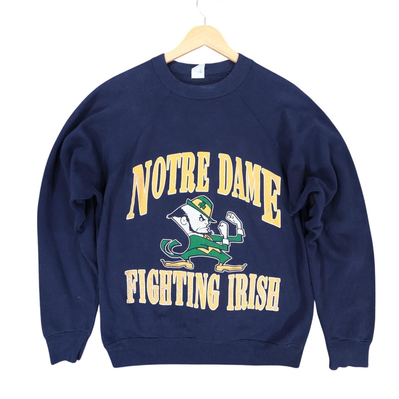 Artex Notre Dame Fighting Irish Sweatshirt Mens Medium Navy Blue Cotton Blend