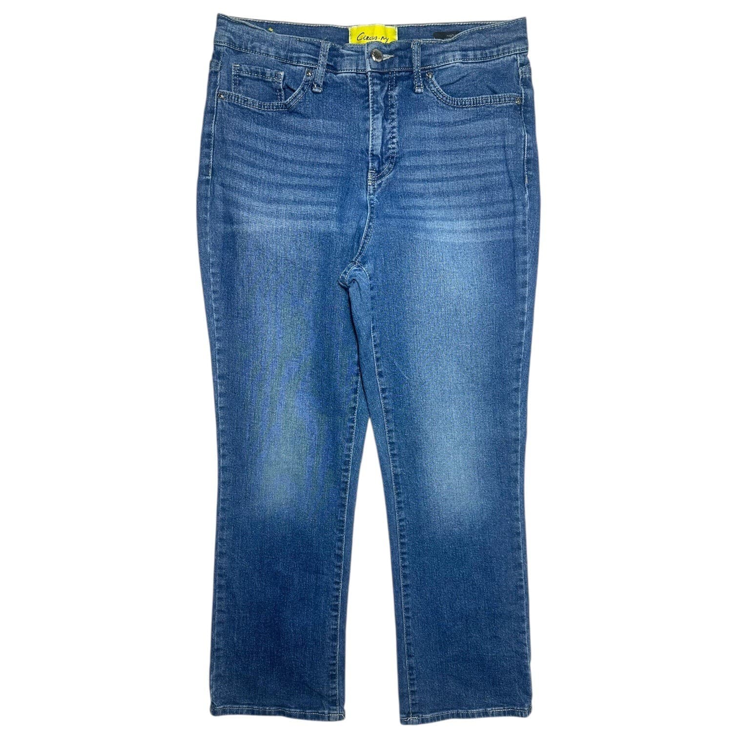 Circus NY Women Blue Denim High Rise Straight Leg Jeans Size 29