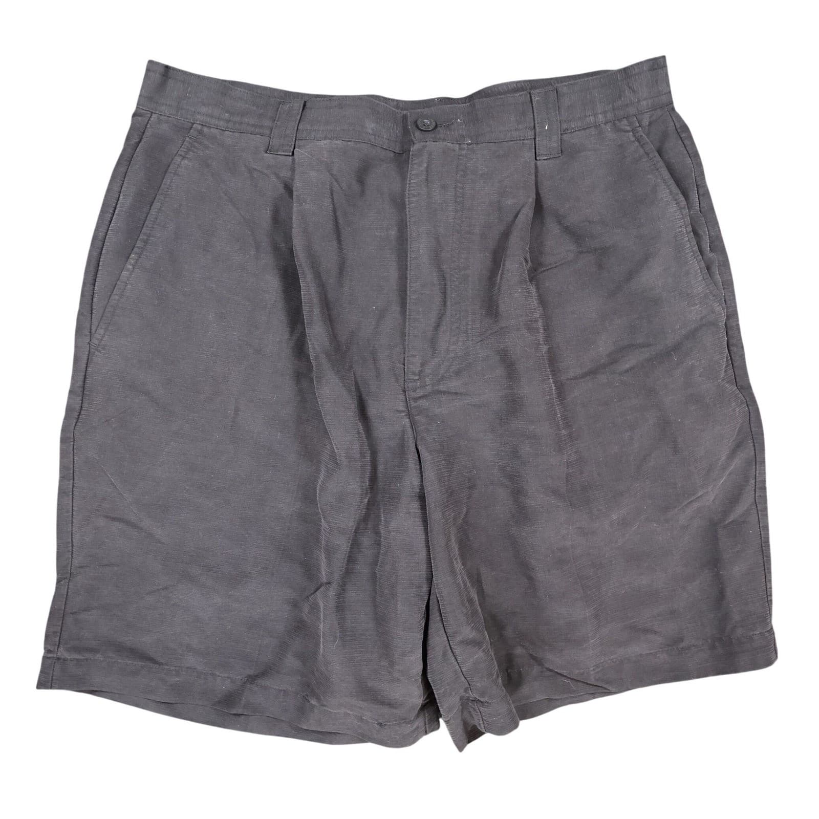 The Havanera Co Shorts Mens 34 Black Rayon Polyester Pleated Casual Tropical