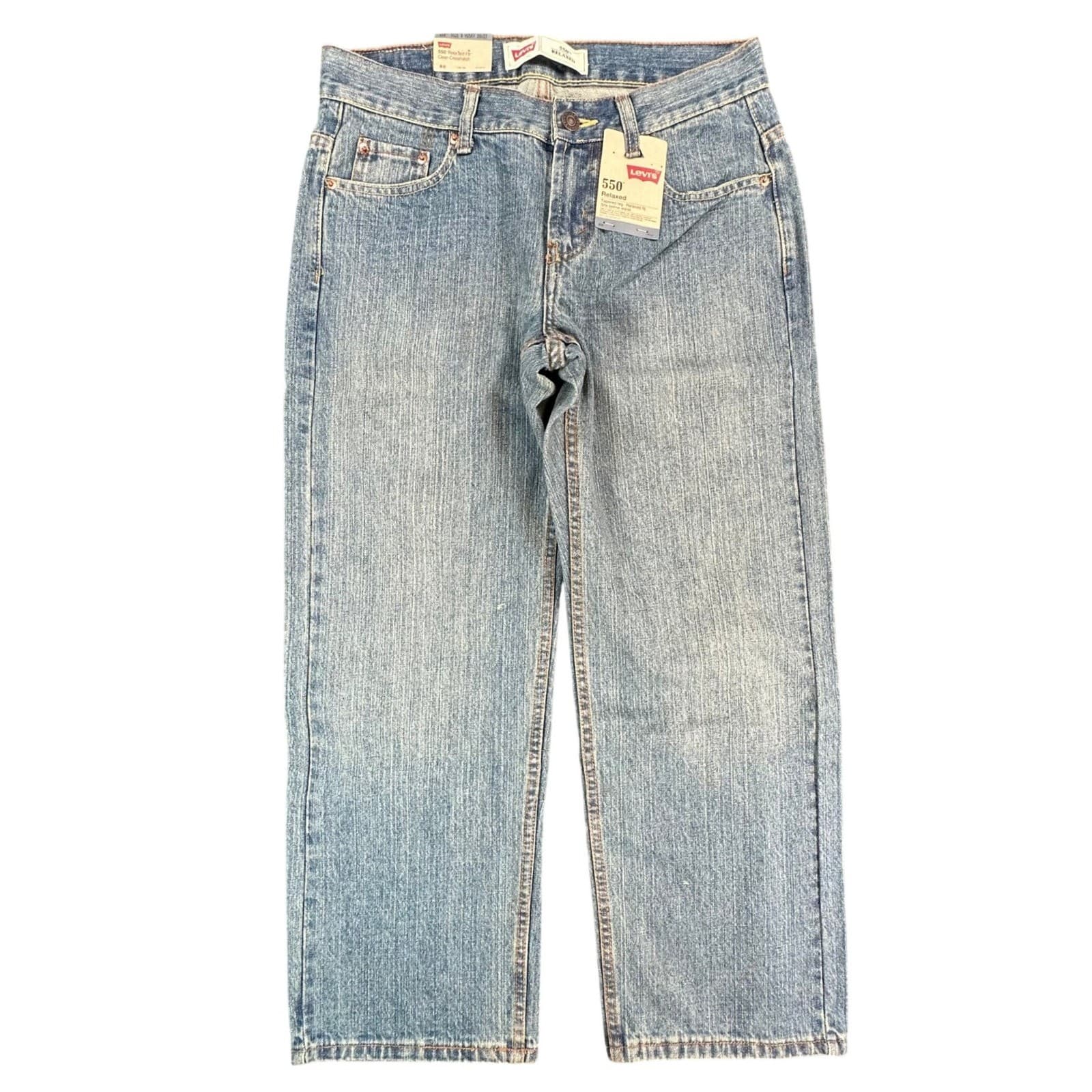 Levi's 550 Relaxed Jeans Boys 8 Husky Blue Cotton Tapered New Old Stock