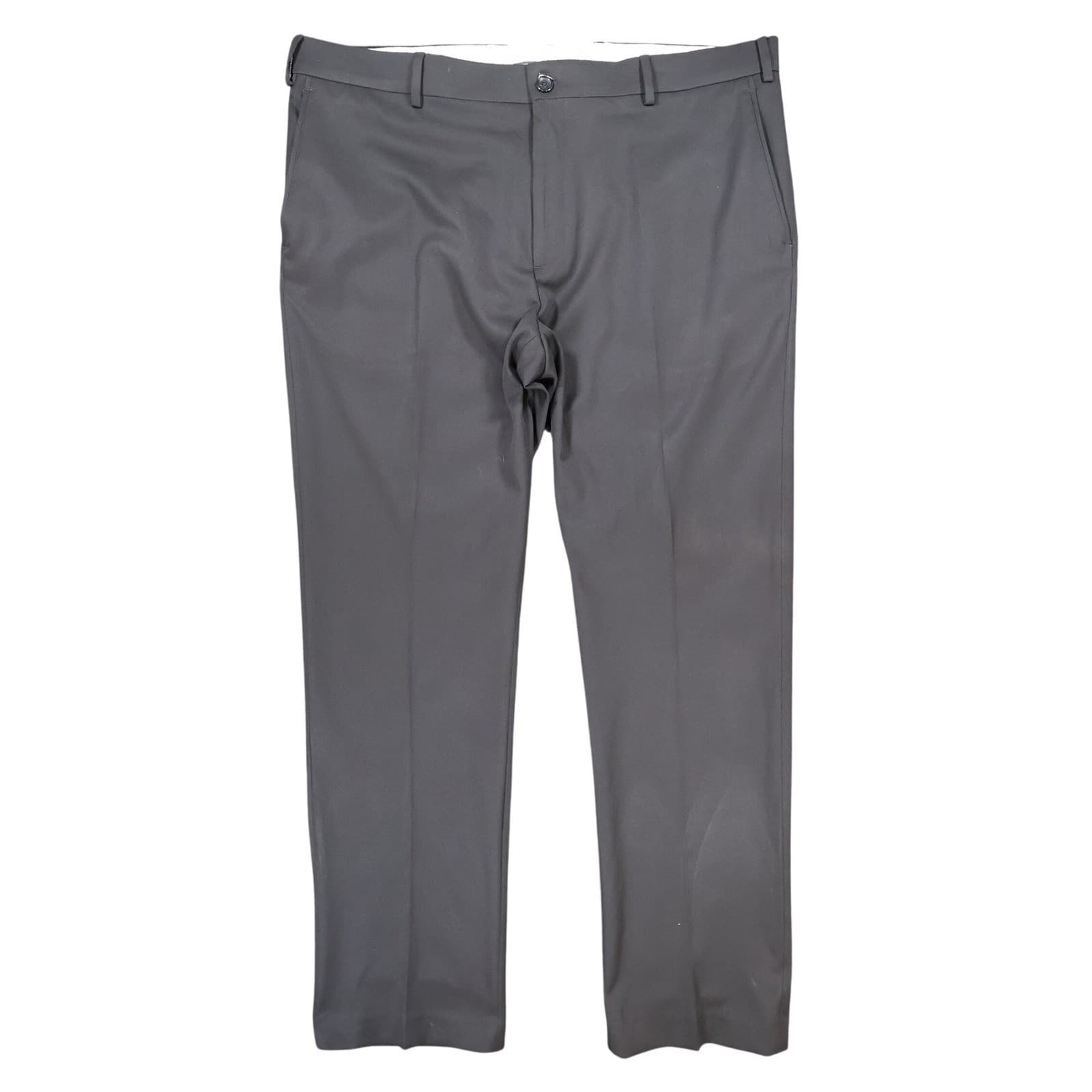 Hart Schaffner Marx Dress Pants Mens 40x32 Black Polyester State Street Slacks