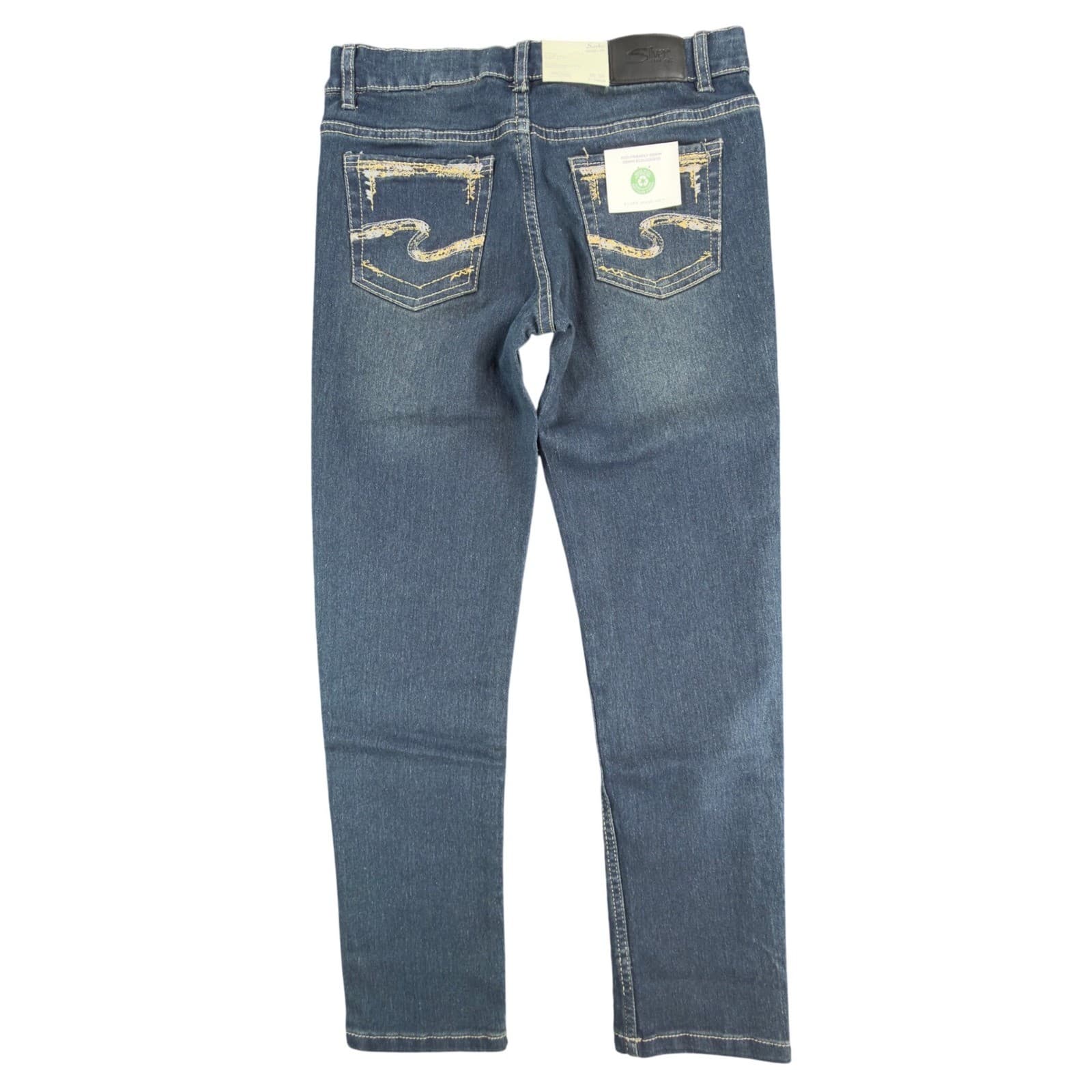 Silver Jeans Co Suki Skinny Jeans Girls 8 Dark Wash Blue Recycled Denim New
