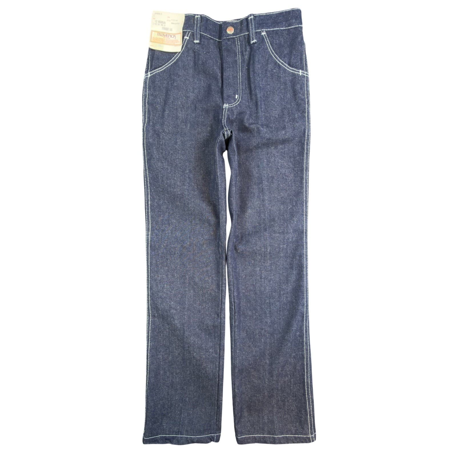 Vintage Maverick Boys Jeans 12 Regular USA NOS Deadstock 100% Cotton Straight