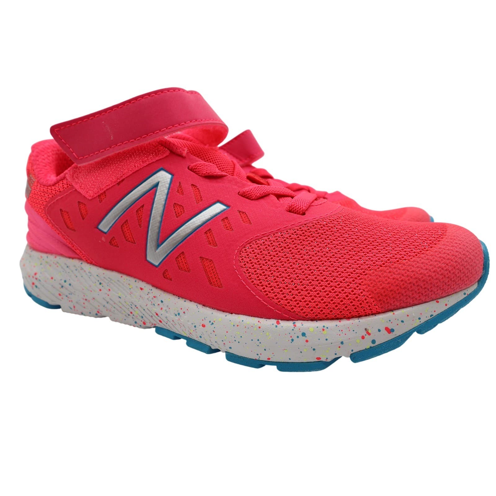 New Balance FuelCore Urge Kids Size 3 Pink Mesh Hook Loop Running Shoes KVURGPGP