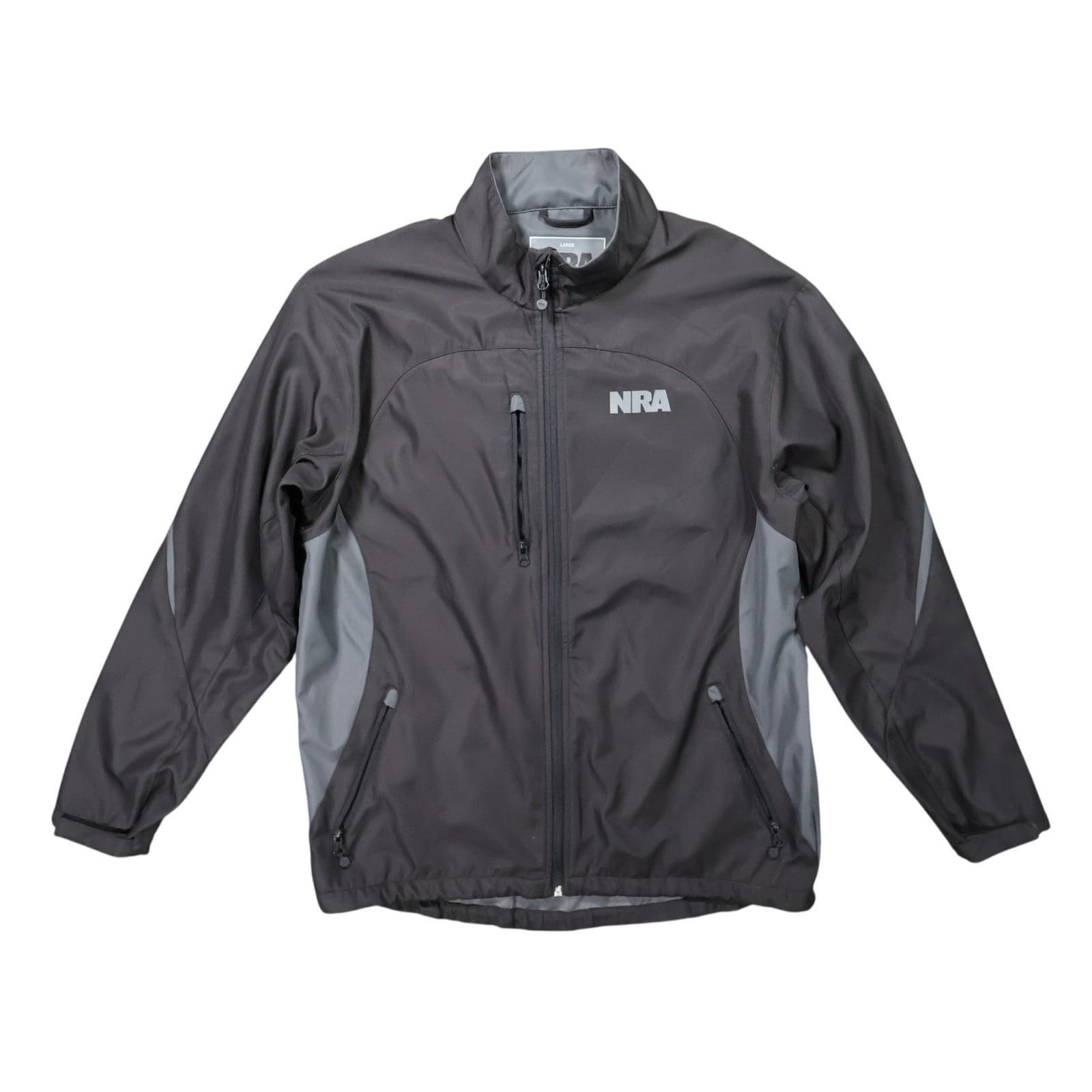 NRA Softshell Jacket Mens Large Black Excellent Full Zip Outdoor Performance