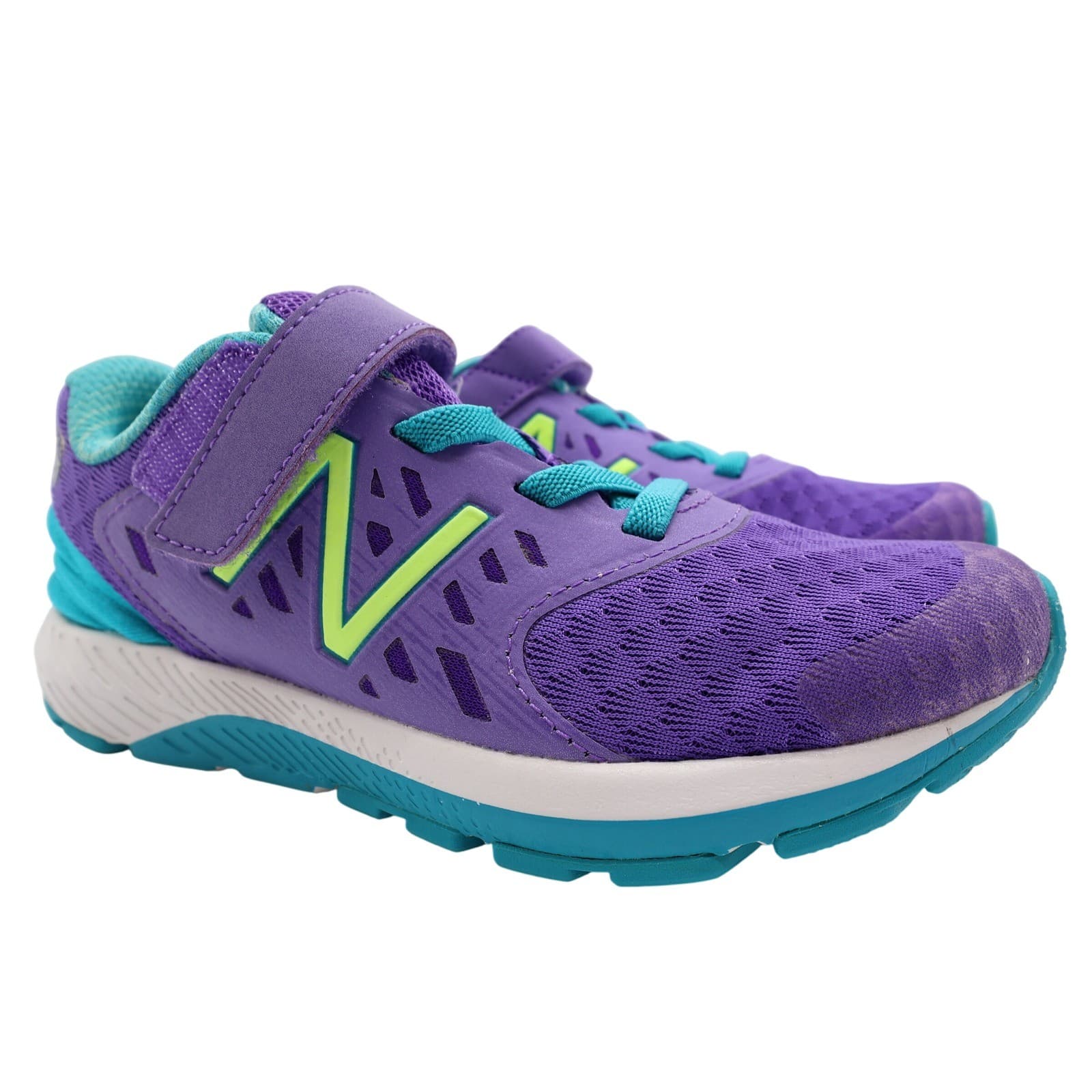 New Balance KVURGPPP Running Shoes Kids 1.5 Purple Mesh Hook Athletic Sneaker
